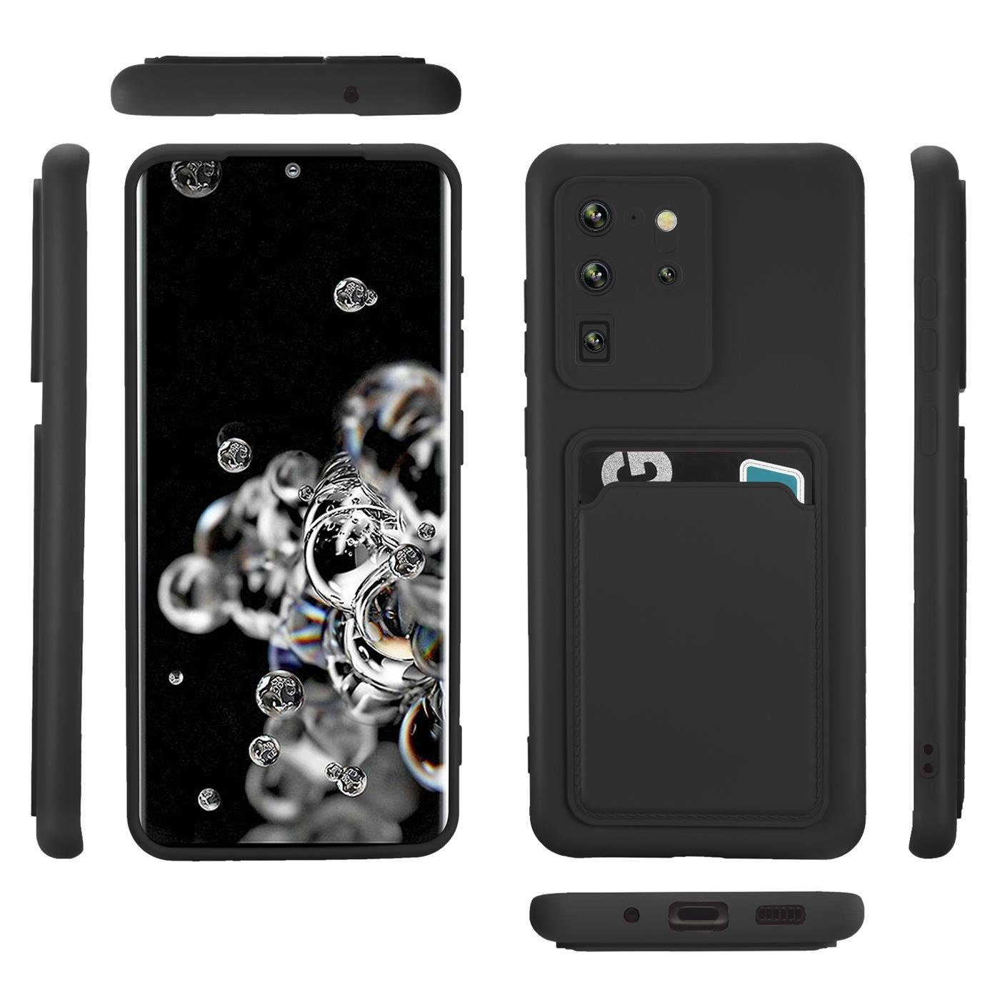 CoolGadget Handyhülle Card Case Handy Tasche für Samsung Galaxy S20 Ultra 6,9 Zoll, Silikon Schutzhülle mit Kartenfach für Samsung Galaxy S20 Ultra Hülle
