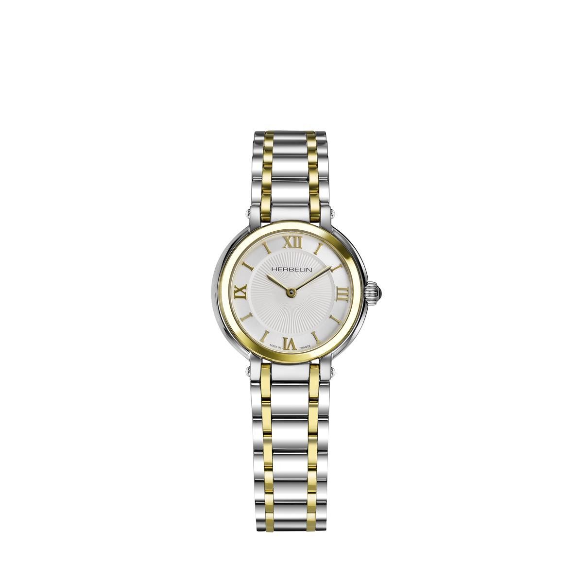 Armband Michel Herbelin Galet Uhr Damen 17430BT28 Edelstahl, Bicolor