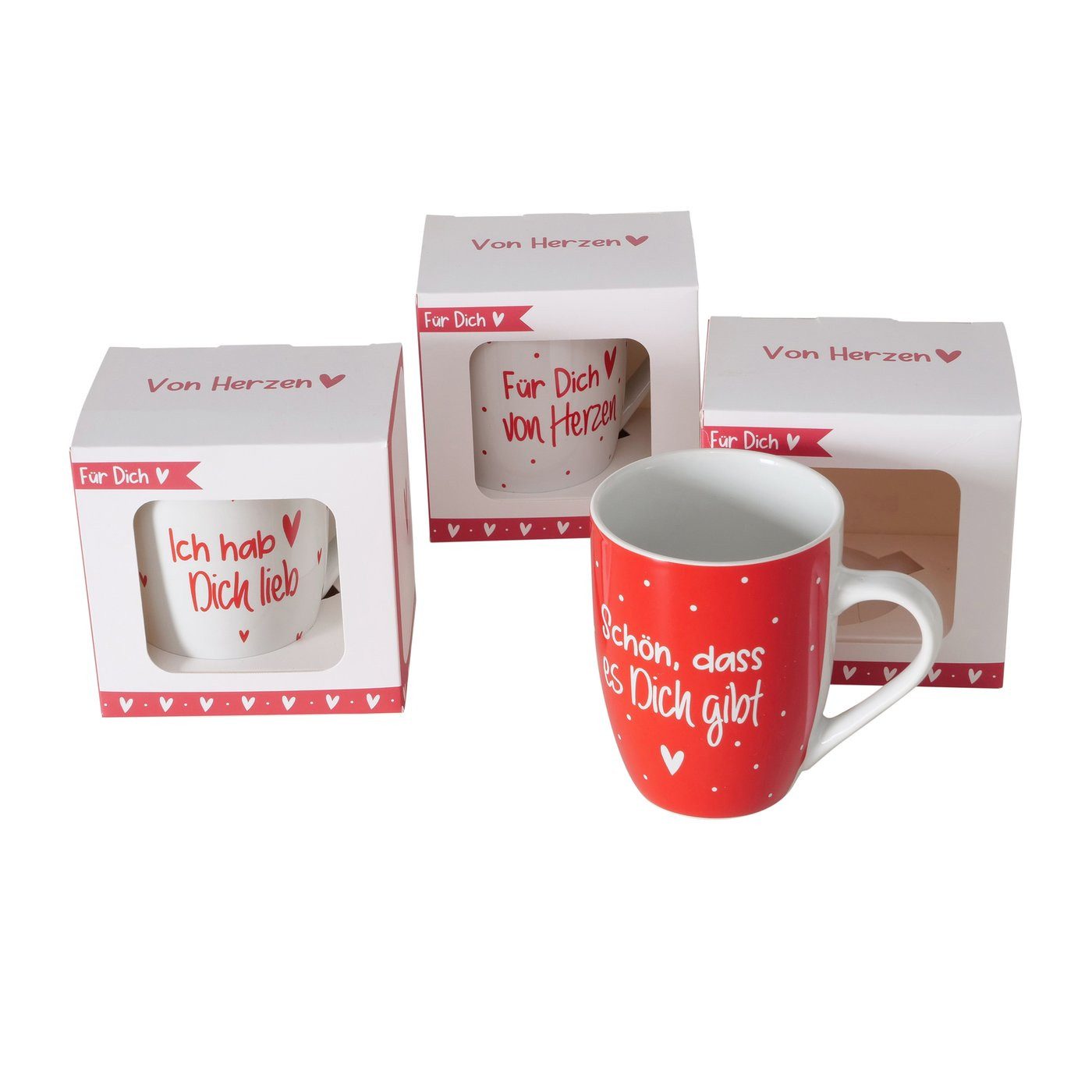 BOLTZE Becher 3er Becherset " Für Dich " mit drei Varianten als Geschenk von Boltze