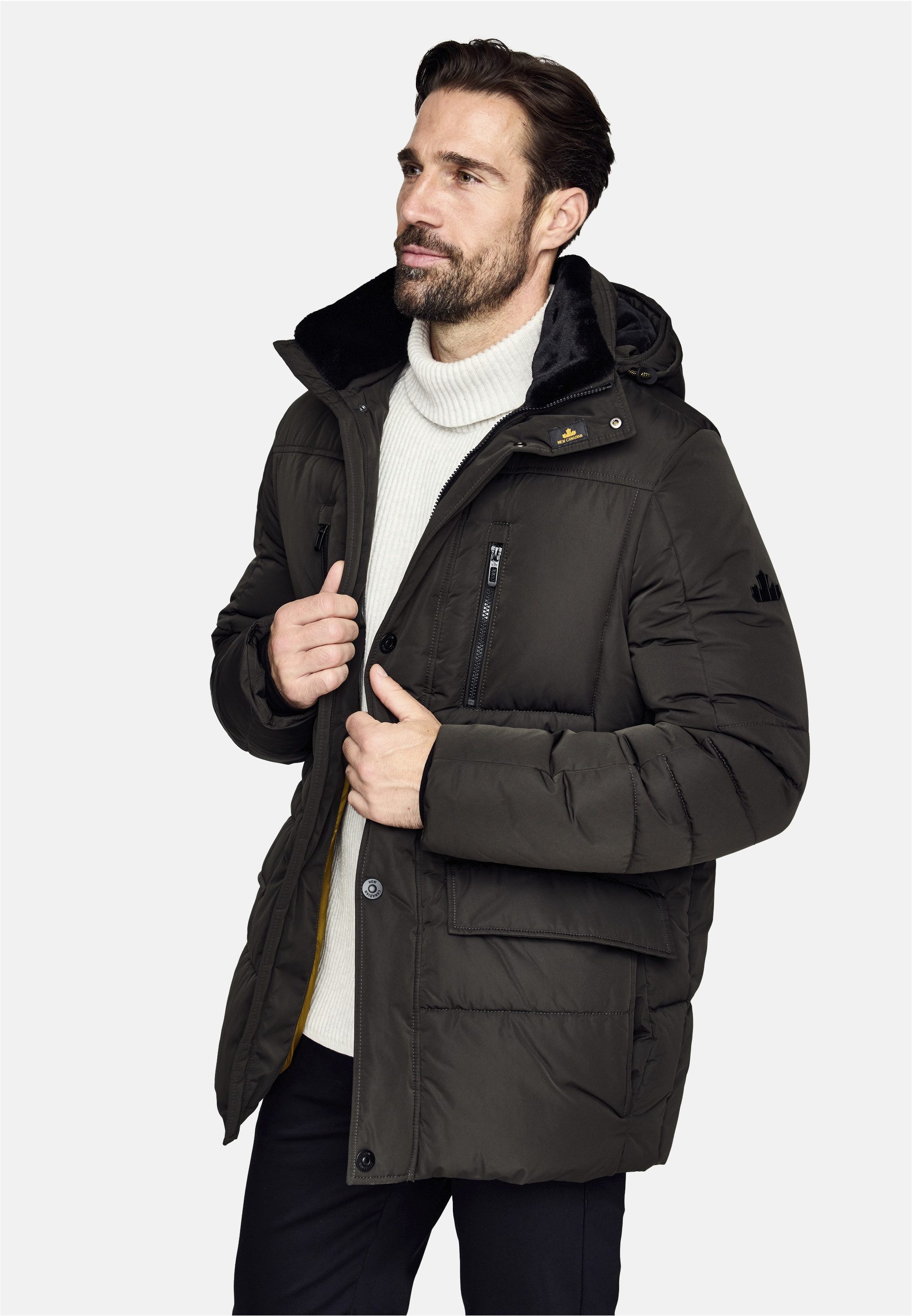 New Canadian Outdoorjacke dry iQ-Funktionsjacke mit abnehmbarem Fellkragen