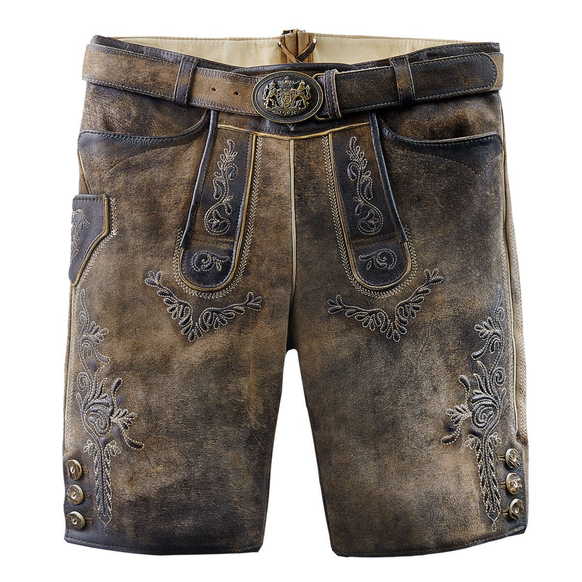 Maddox Trachtenlederhose Hopfensee Herren (1-tlg) Trachtenlederhose, Trachtenhose, Bayerische Lederhose, Oktoberfest