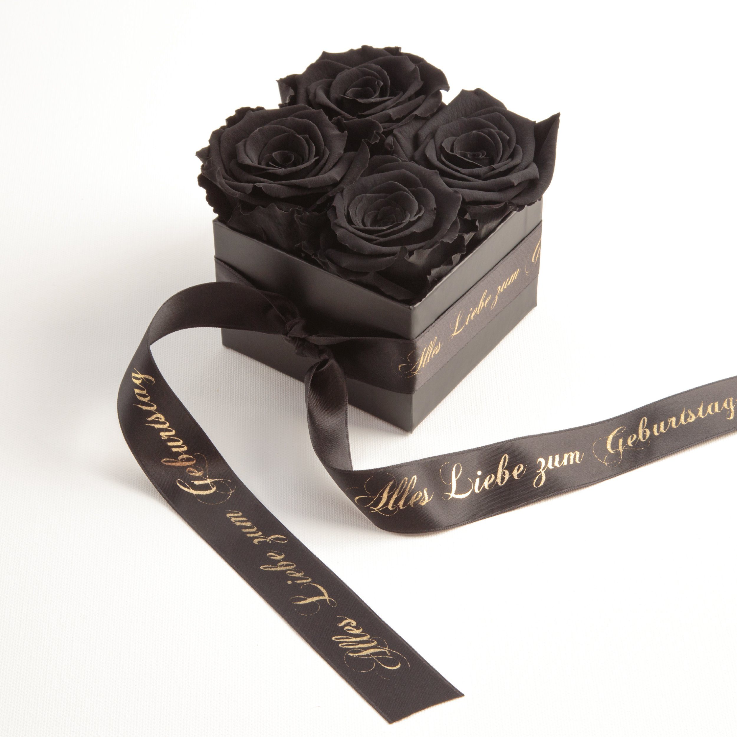 ROSEMARIE SCHULZ Heidelberg Dekoobjekt Rosenbox echte Rosen Alles Liebe zum Geburtstag Geschenk für Frauen (1 St), Echte konservierte Rosen, Made in Germany