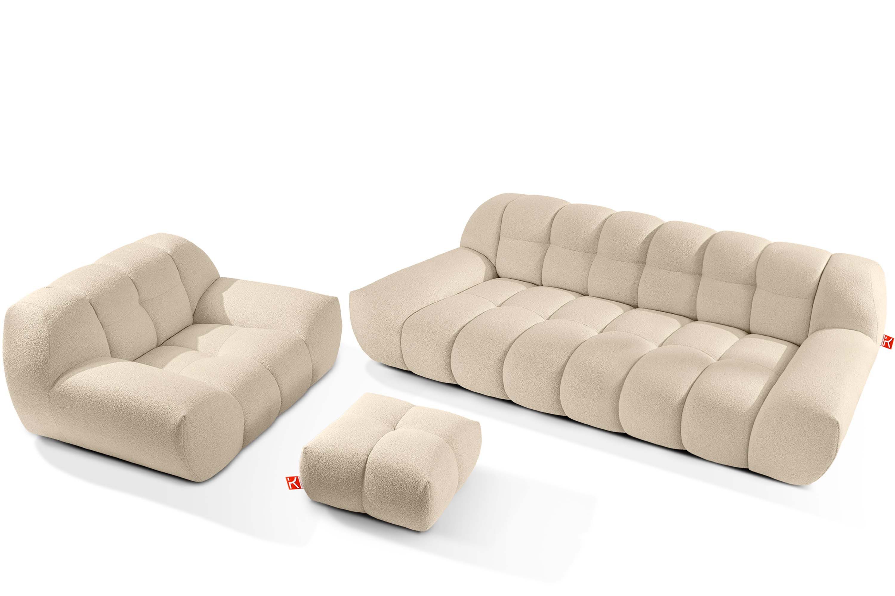 KONSIMO® Polstergarnitur VENA Couchgarnitur, Japandi, Premiumqualität günstig online kaufen