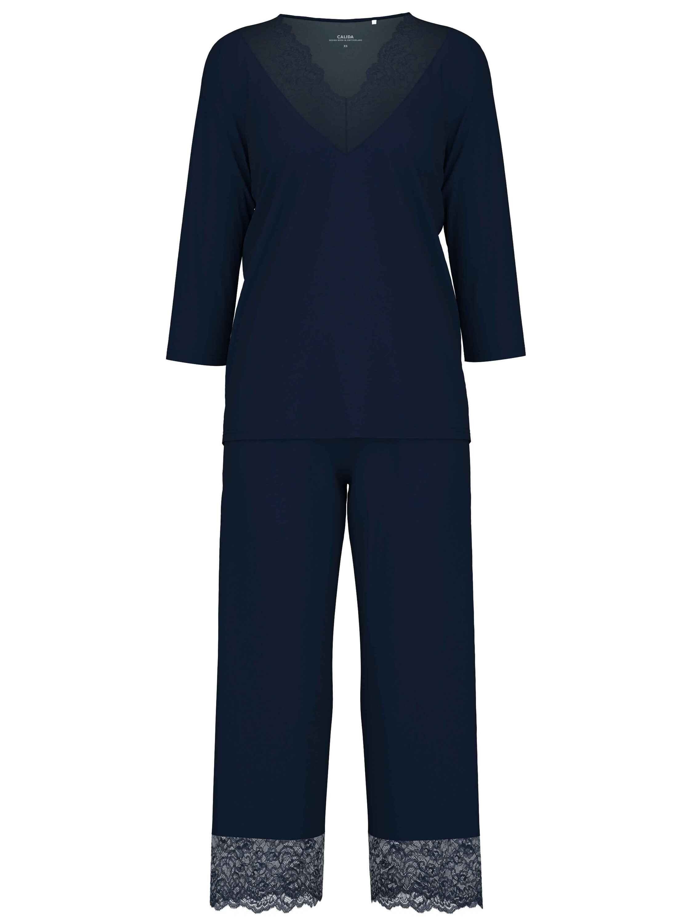 7/8-Pyjama dark lapis (2 blue Capri-Pyjama tlg) CALIDA