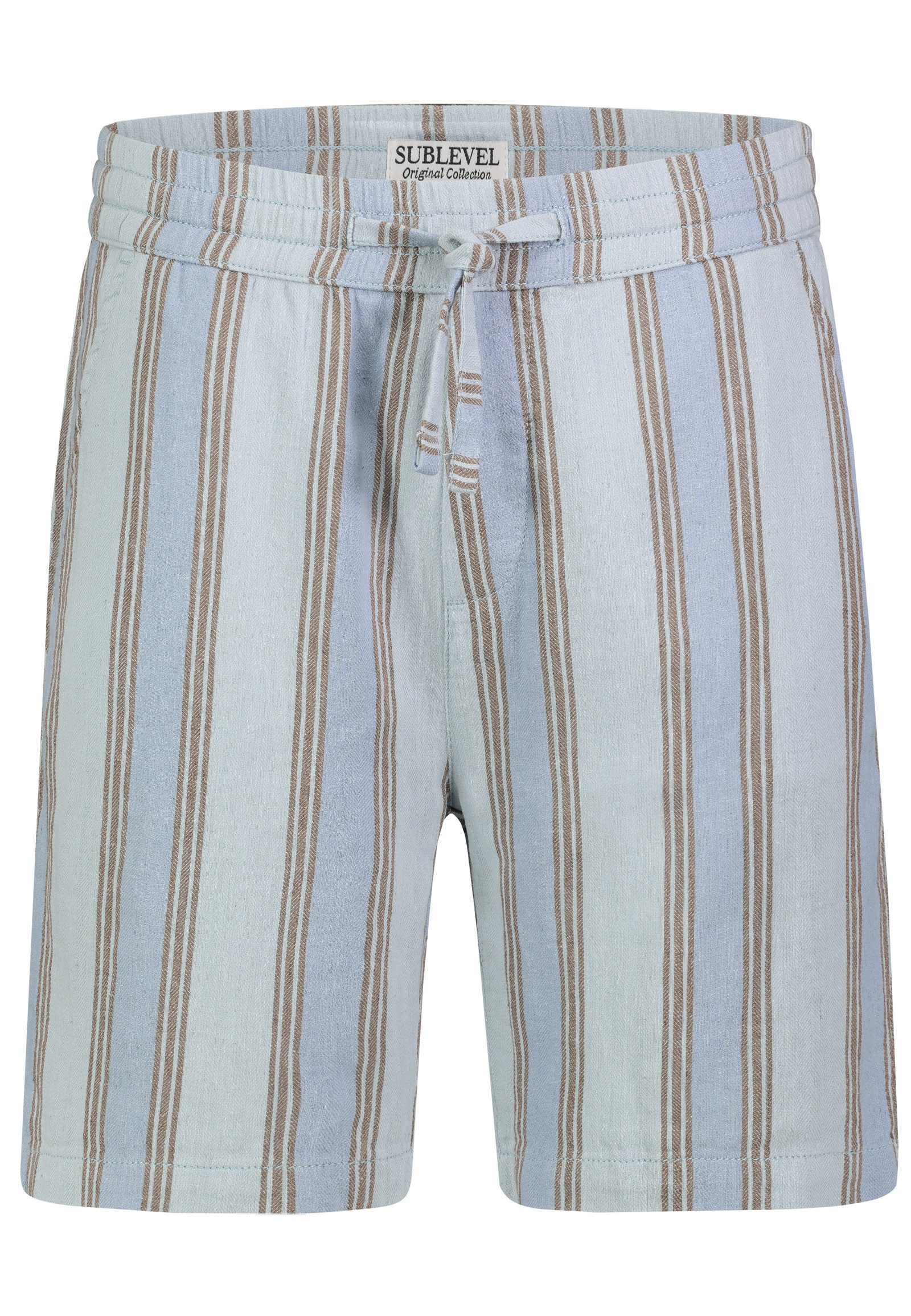 SUBLEVEL Chinoshorts Gestreiftes Design mit Gesäßtasche Striped Bermuda