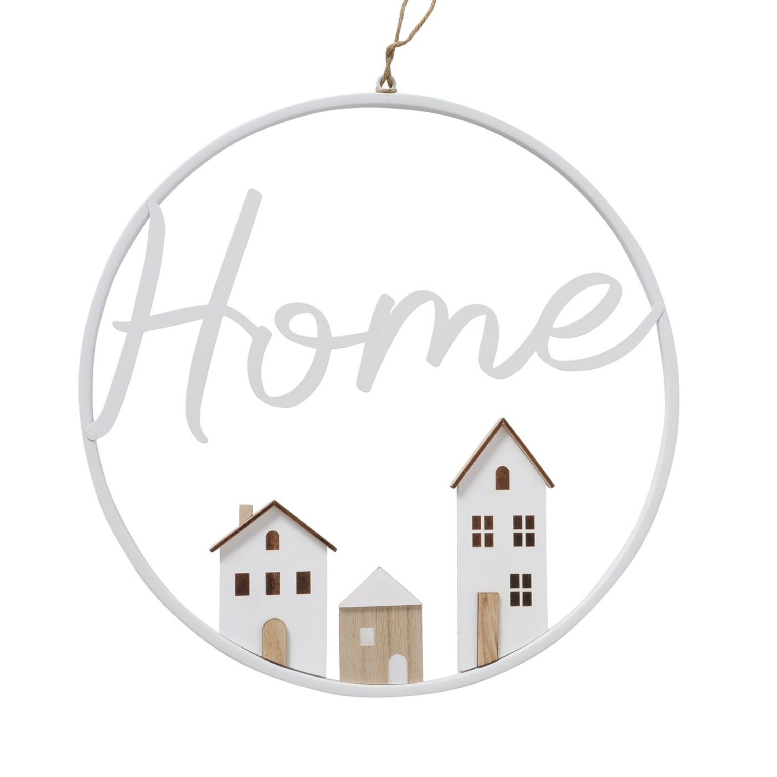 BOLTZE Wandbild, Home, Cut Out HOME Wandrelief Metallschild Modell Rumba in weiß