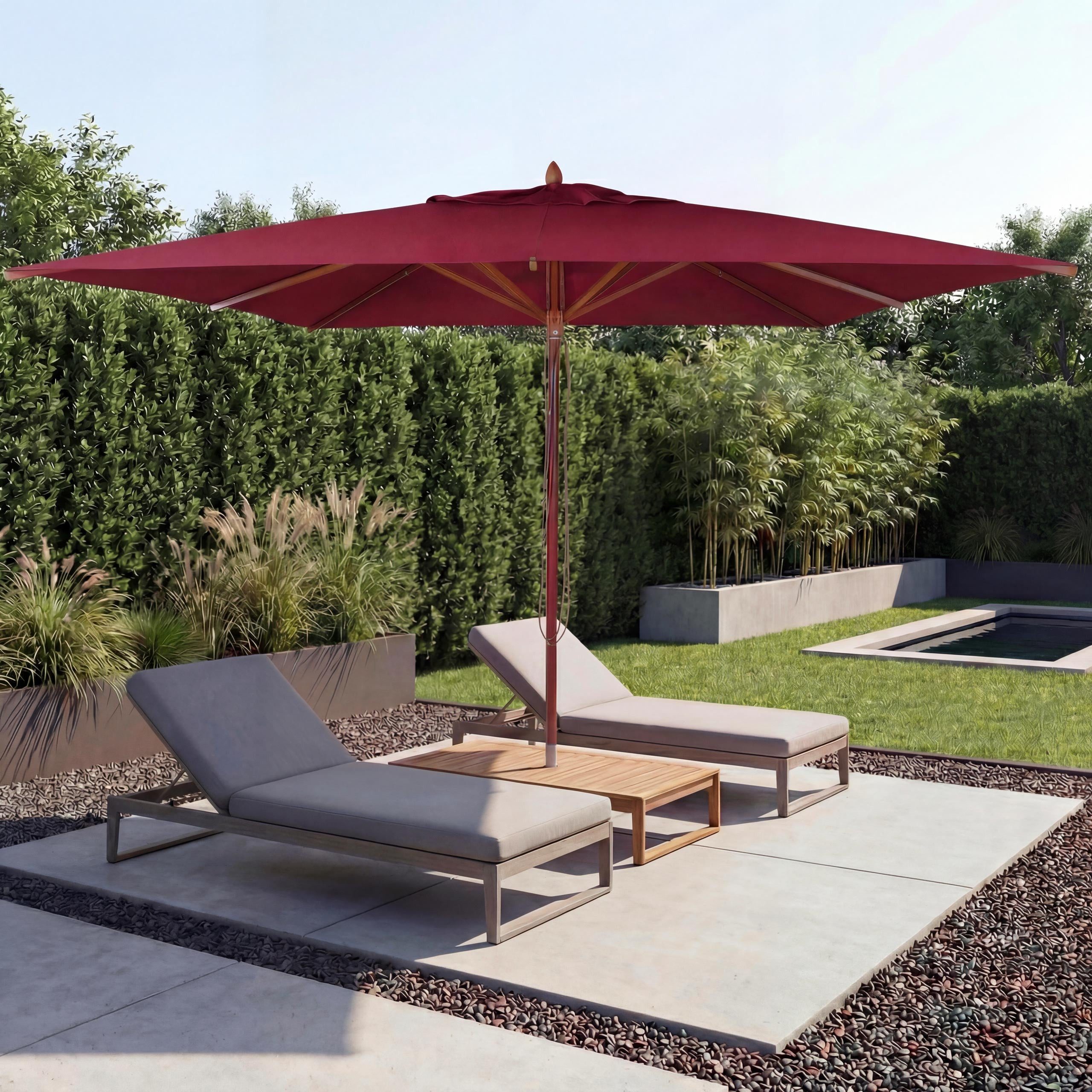 MCW Sonnenschirm MCW-C57b-4x4, Wasser- und schmutzabweisender Stoff aus Spun-Poly 300 g/m²