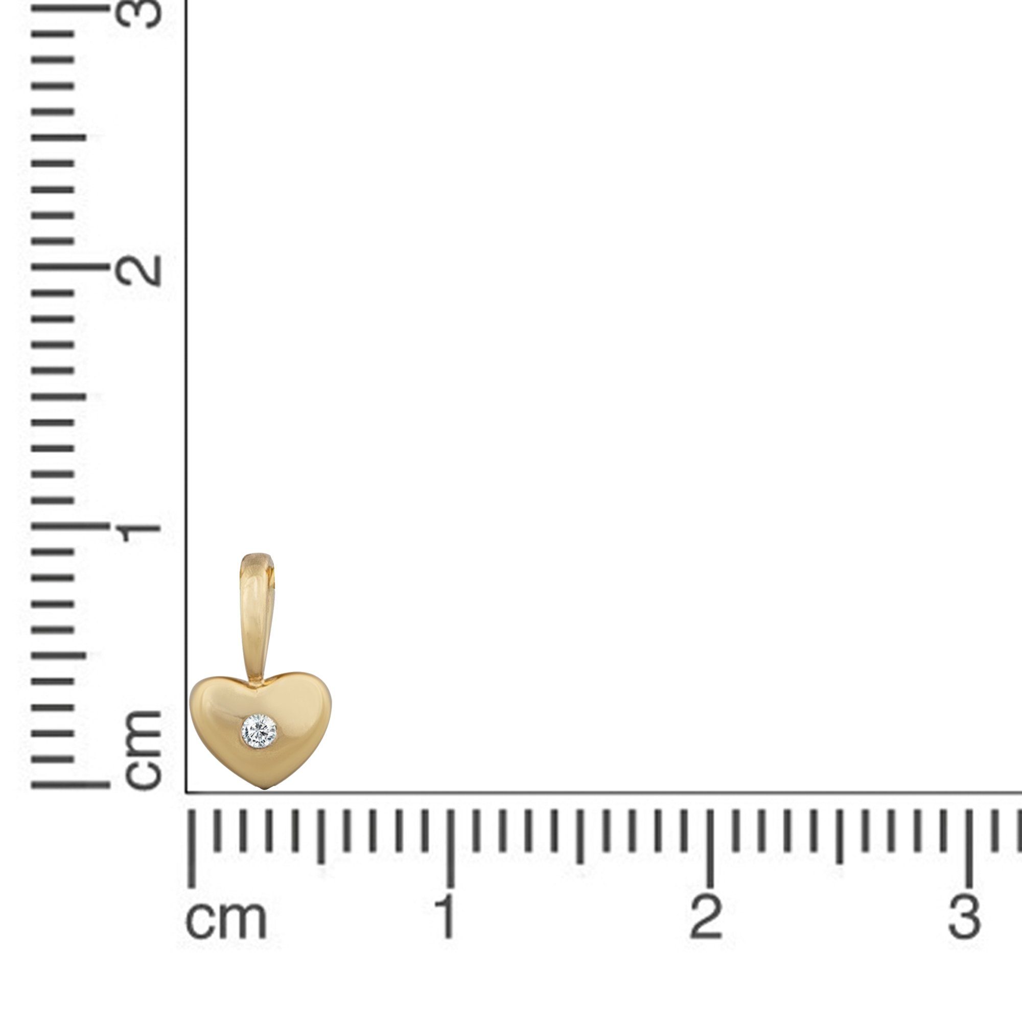 Kettenanhänger Herz-Motiv 0,01ct. mit 585 Brillant Gold Orolino