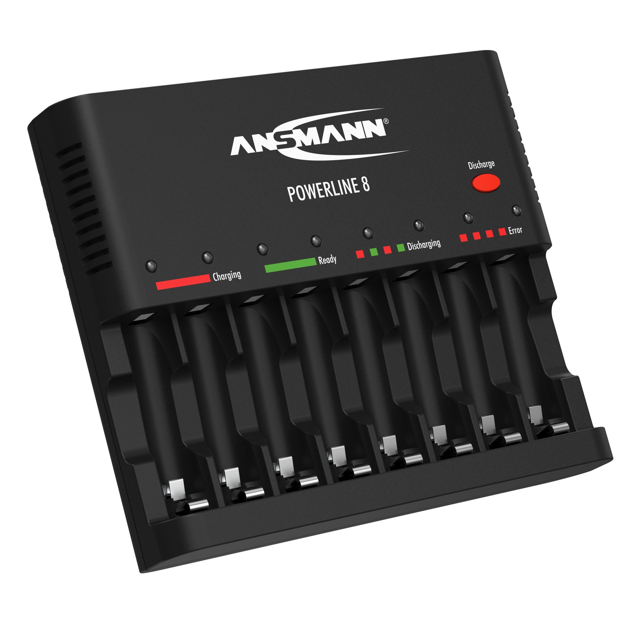 ANSMANN AG Akku Ladegerät für 1-8 AAA / AA NiMH Universal-Ladegerät