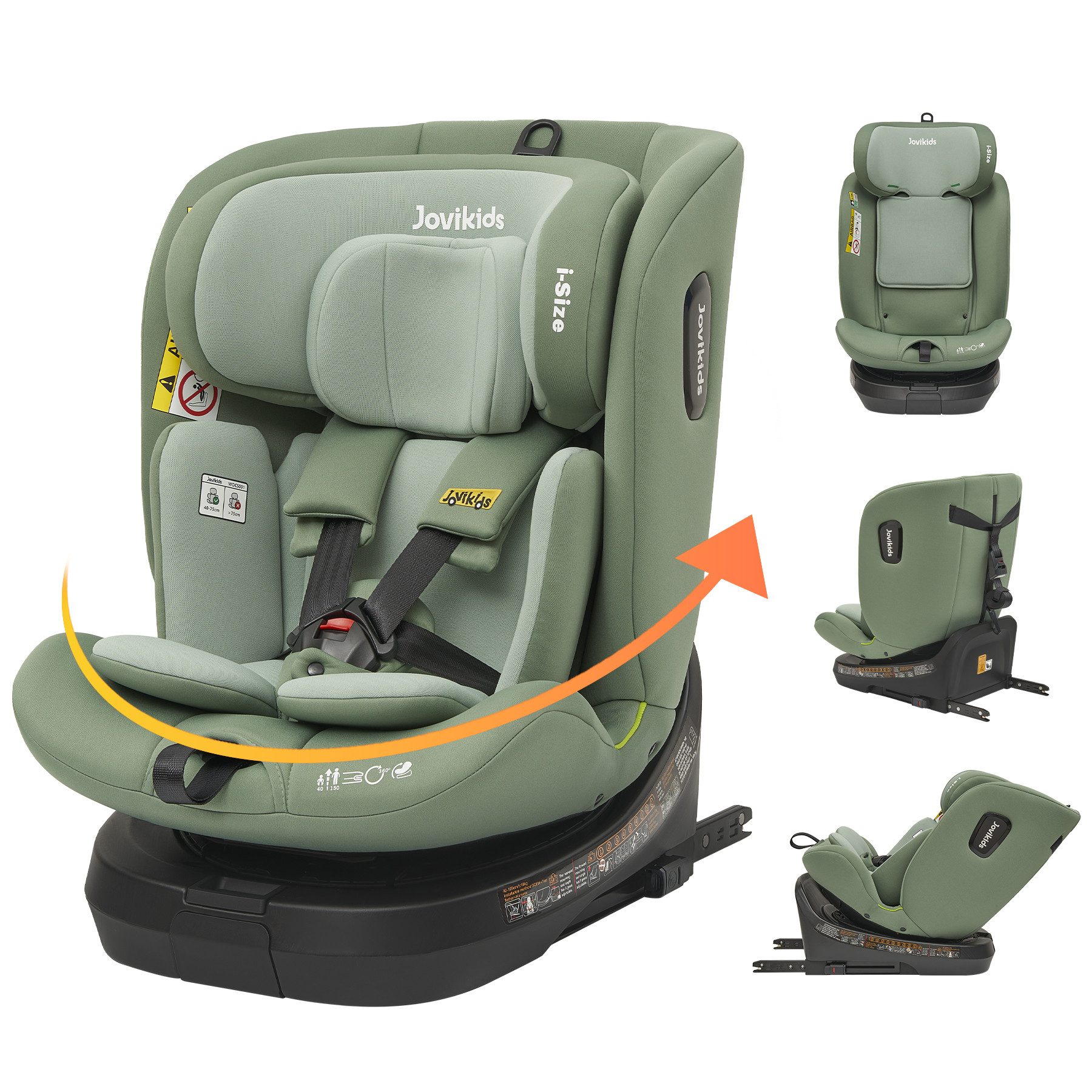 Autokindersitz 360° Drehbar Kindersitz mit ISOFIX und Ruheposition