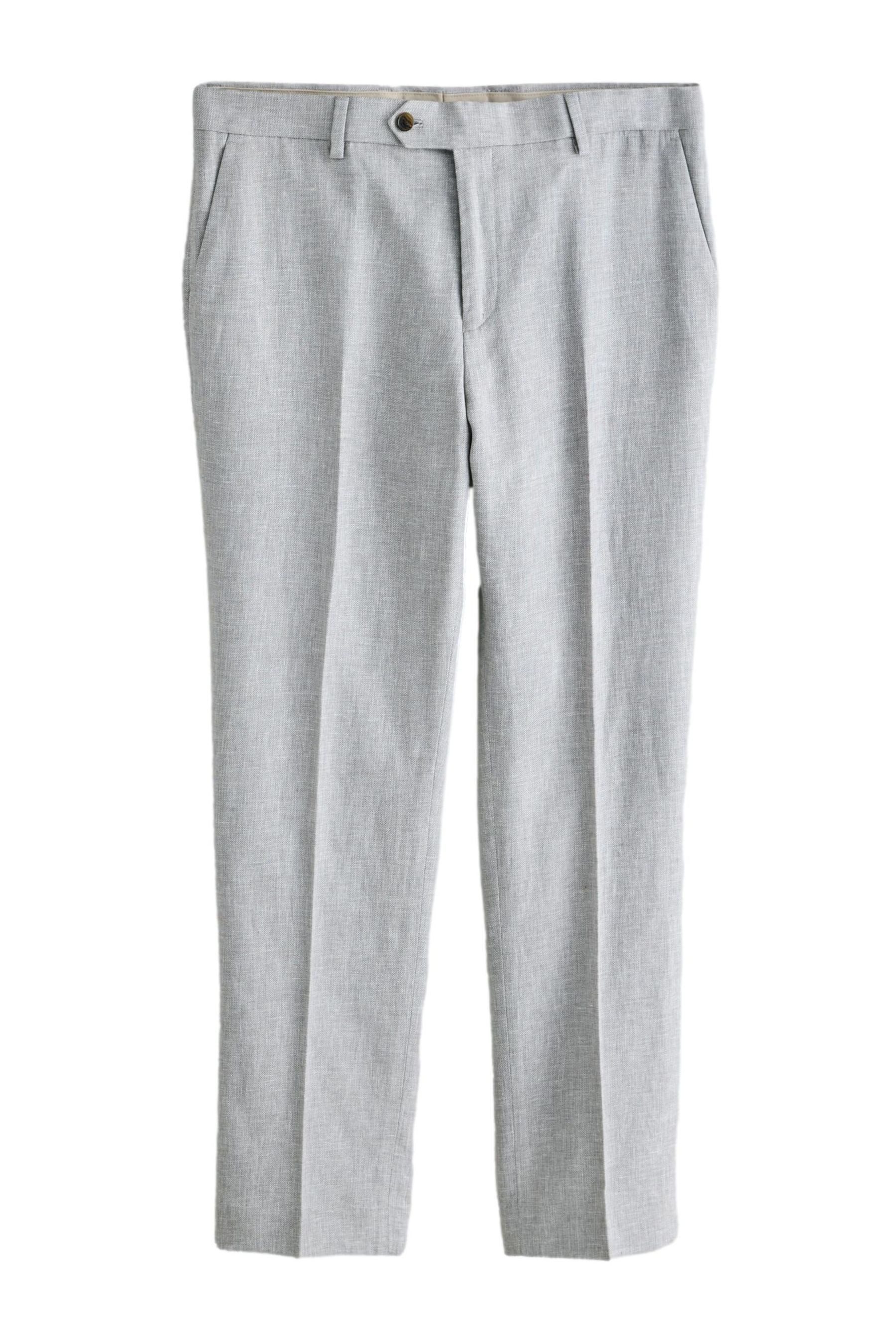 Next Anzughose Strukturierte Tailored Fit Anzughose aus Leinenmix (1-tlg)