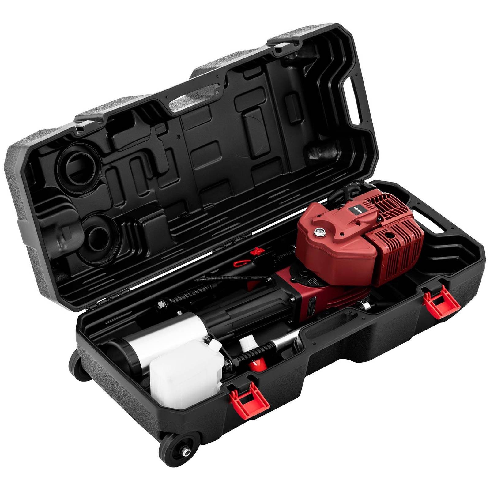 Hillvert Erdbohrer Motor Pfahlramme 1500 W Ø 90 mm Pfostenramme Zaunpfahlramme Benzin, max. 5000 U/min – Bild 5 von 5