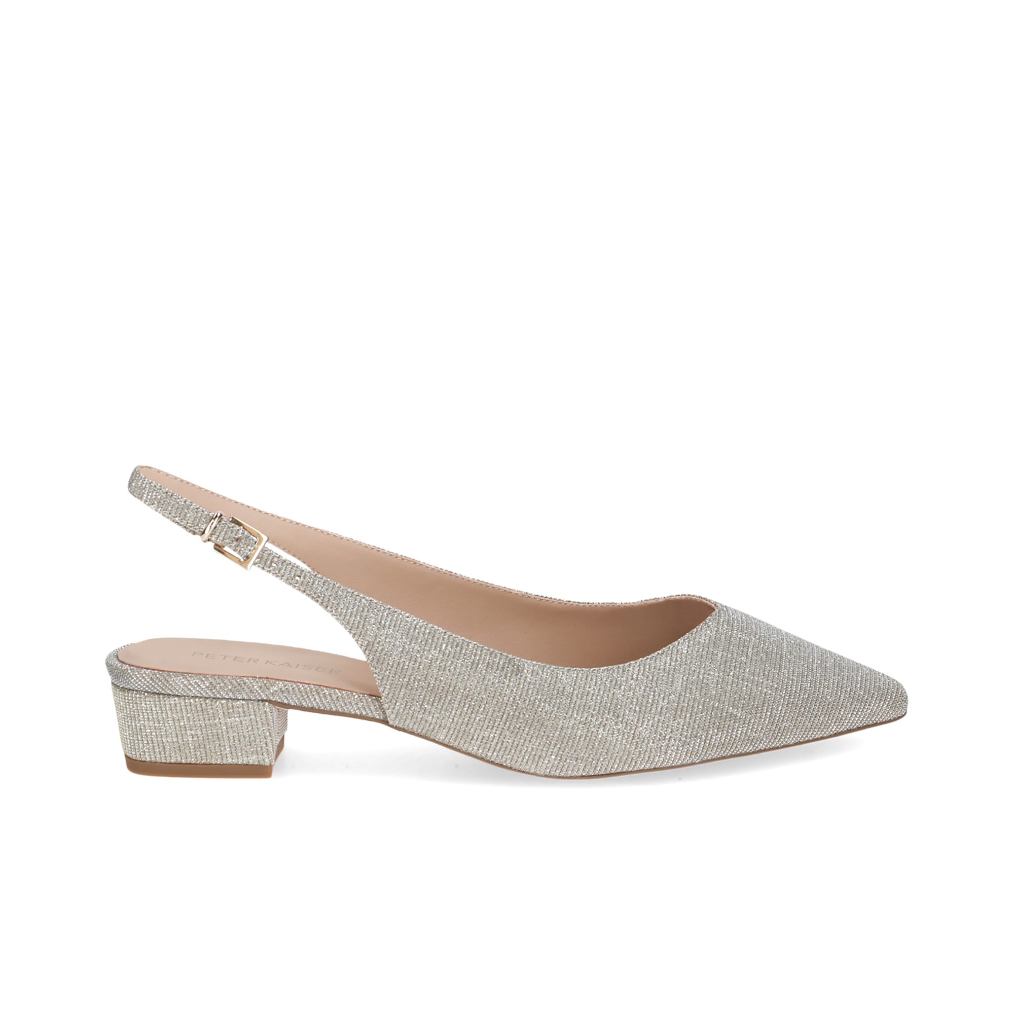 Peter Kaiser Peter Kaiser 79442 910, Peeptoes & Slingpumps, Beige, metallik günstig online kaufen