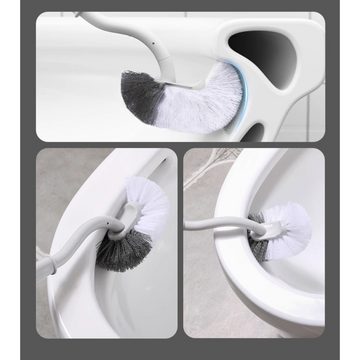 Caterize WC-Reinigungsbürste 2 Pack Toilettenbürste, Klobürste mit randreiniger,Klobürste gebogen