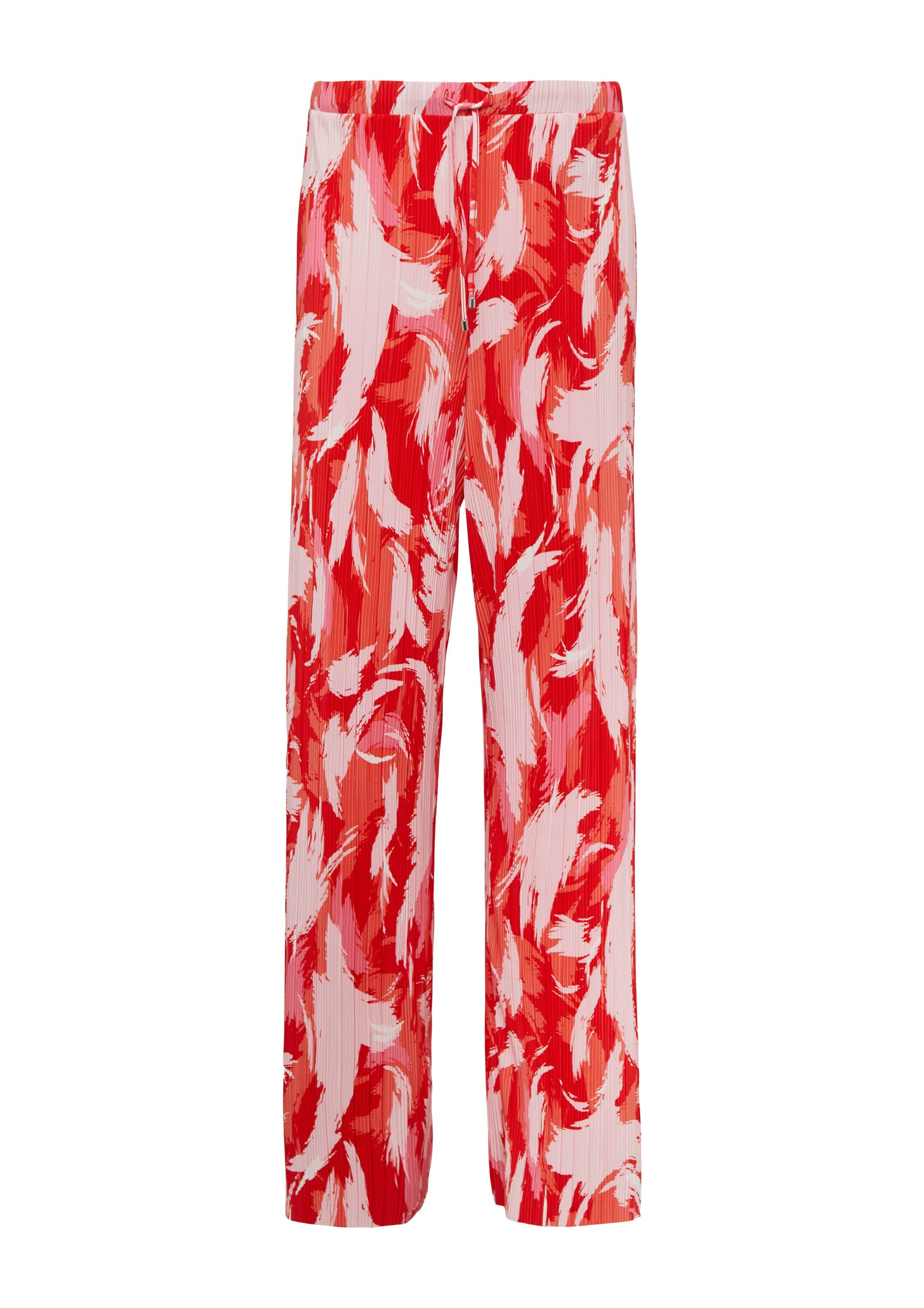s.Oliver Chinos Hose Plissierte Wide-Leg-Hose im Relaxed Fit günstig online kaufen