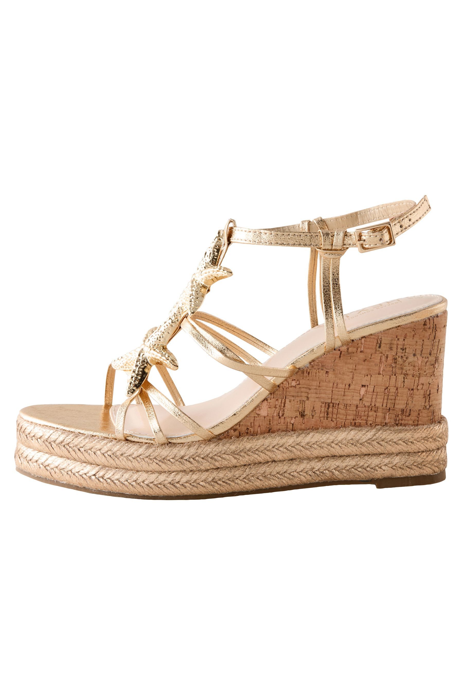 Forever Comfort Keilabsatzschuhe mit Anhänger Keilsandalette