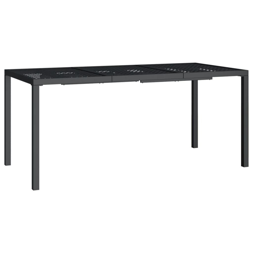 vidaXL Gartentisch Gartentisch Anthrazit 165x80x72 cm Stahl (1-St)