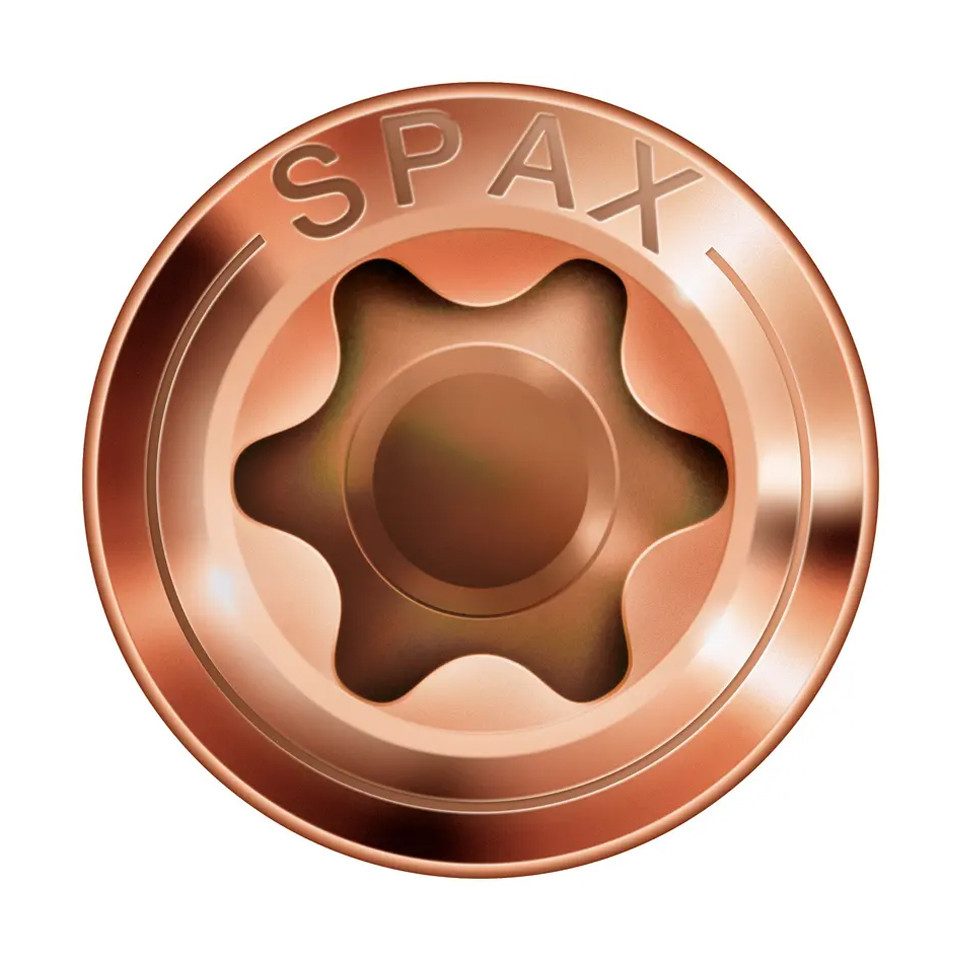 SPAX Schraube Spax Fassadenschraube, Linsensenkkopf klein, Teil., Edelstahl A2 antik