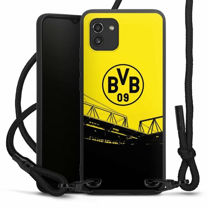 DeinDesign Handyhülle Borussia Dortmund BVB Fanartikel Stadion Schwarz-Gelb - BVB Samsung Galaxy A03 Premium Handykette Hülle mit Band Case zum Umhängen
