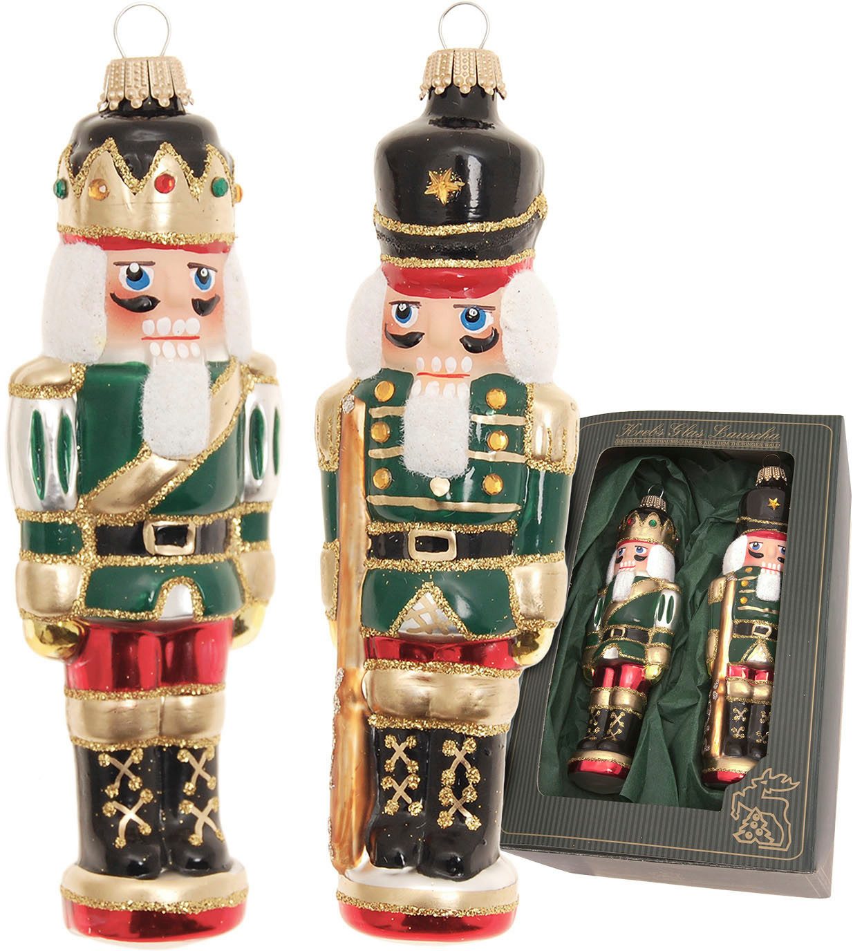 Krebs Glas Lauscha Christbaumschmuck Nussknacker Set (2-tlg), Christbaumsch günstig online kaufen