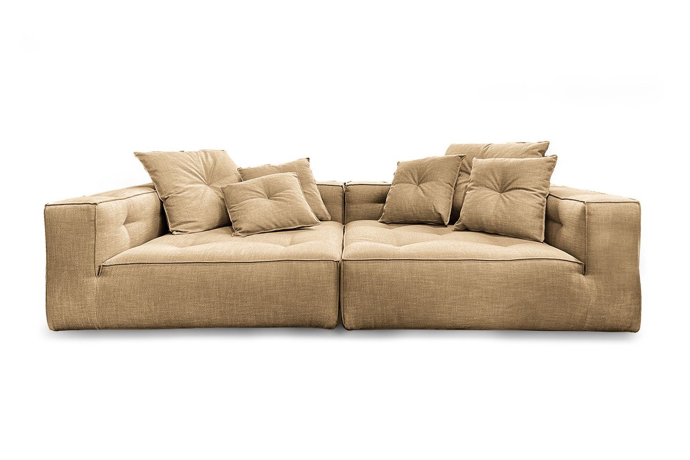 daslagerhaus living Sofa Sofa Brian 3 Sitzer Stoff sand