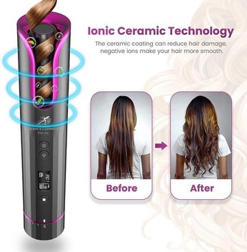 Lalano`S Cosmetics Lockenstab automatischer, kabelloser Smart Hair Curler (Lockendreher), Keramik Beschichtung mit doppelter Hitzeisolierung