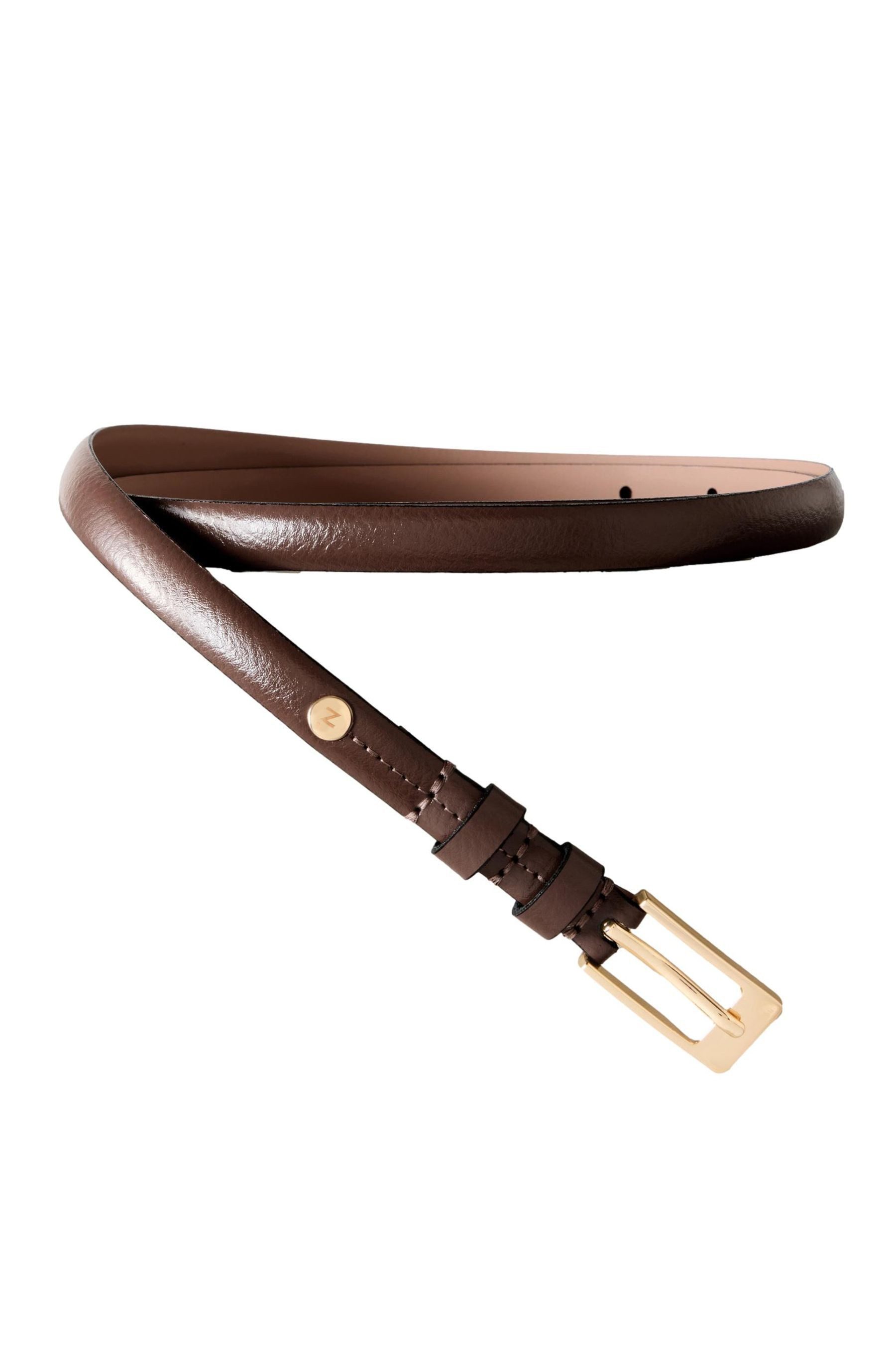 Ledergürtel Premium Skinny Ledergürtel, Made in Italy