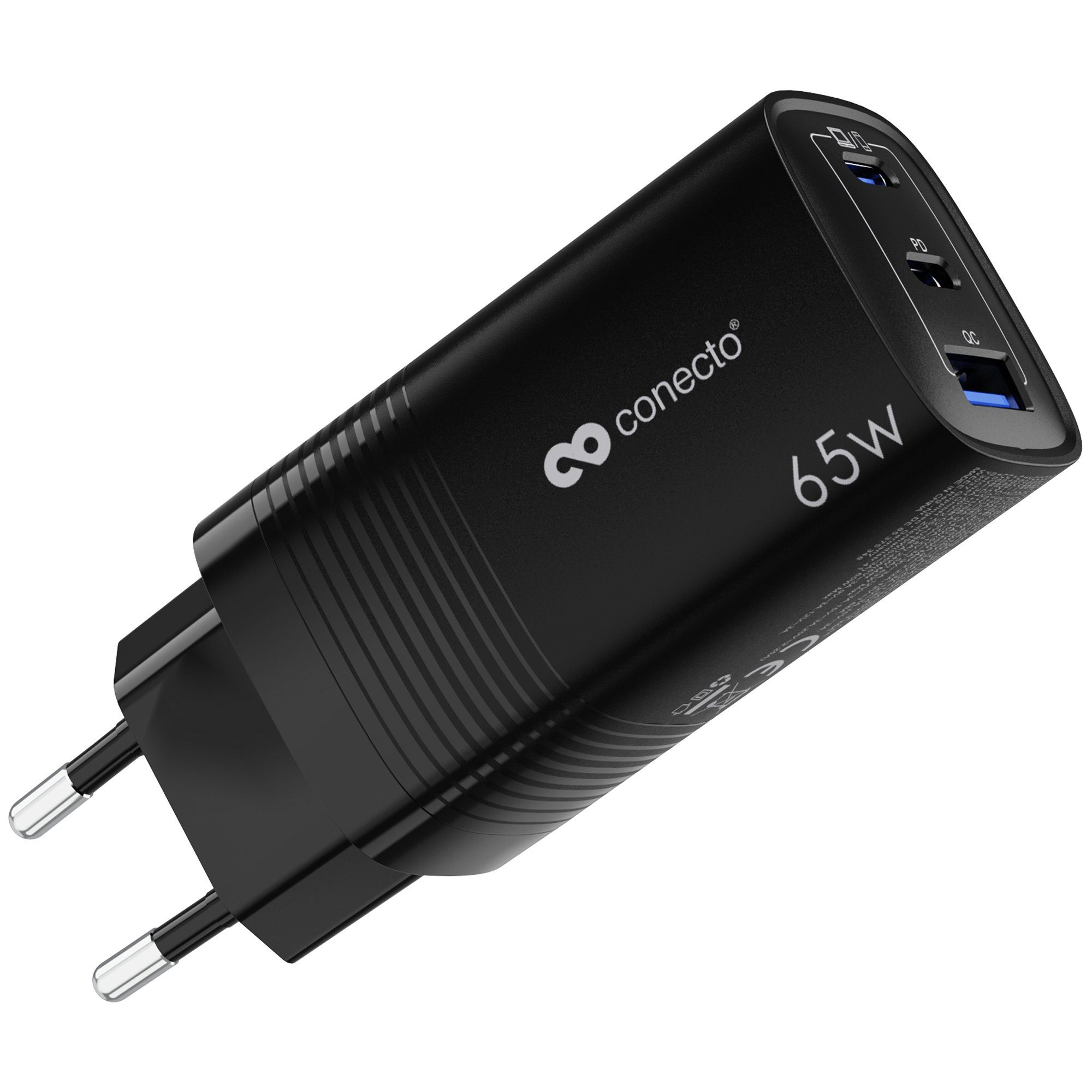 conecto USB-C Ladegerät, USB-Netzteil, GaN Schnellladegerät, Handy-Ladegerät USB-Ladegerät