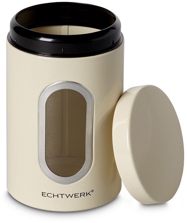 ECHTWERK Vorratsdose Aufbewahrungsdose mit Sichtfenster, 1,4 Liter, Metall, (1-tlg), für Mehl, Müsli, Kaffee oder Zucker, mit Klick-Deckel – Bild 2 von 5