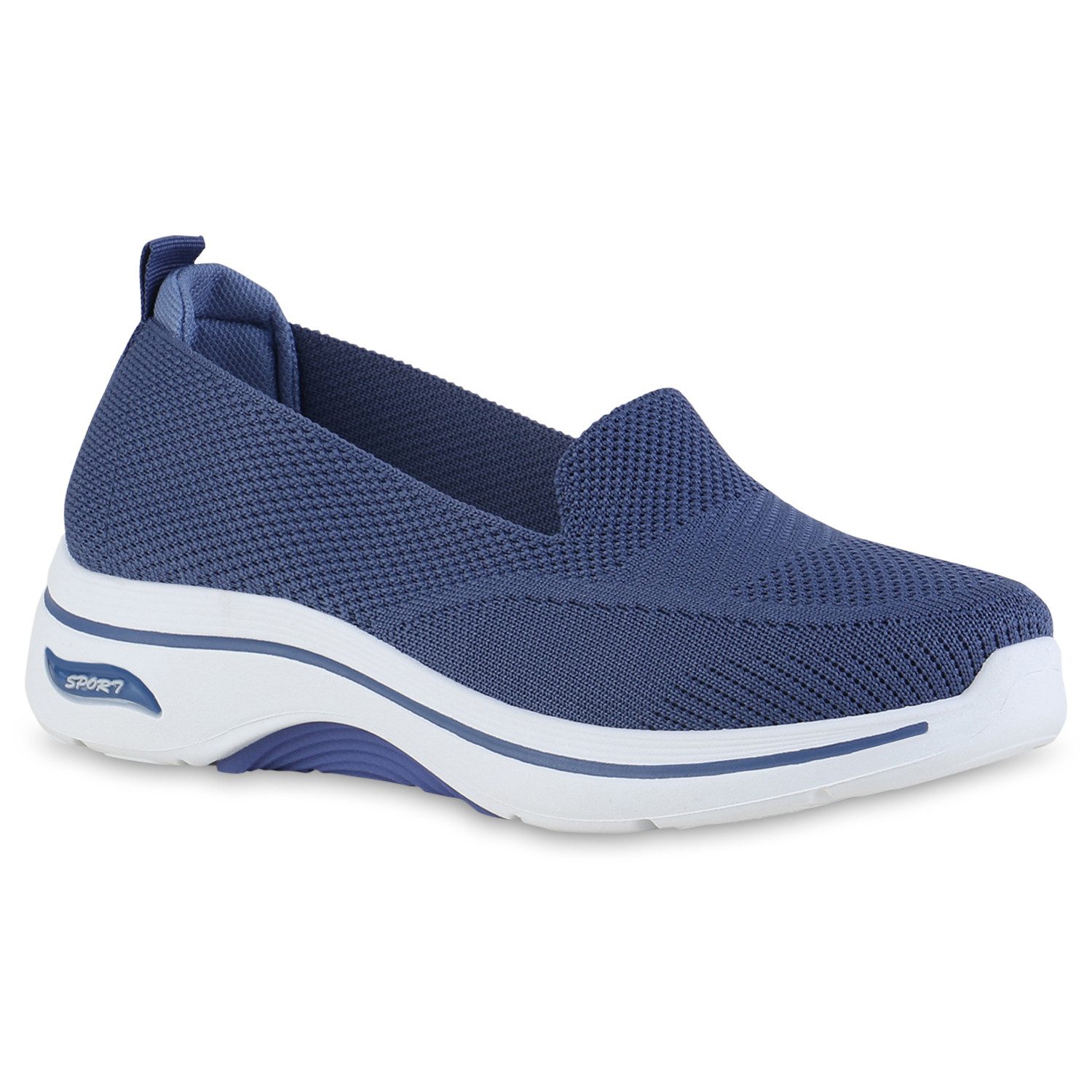 VAN HILL 841624 Laufschuh Damen Slip Ons Sportschuhe Sportliche Strick Prof günstig online kaufen