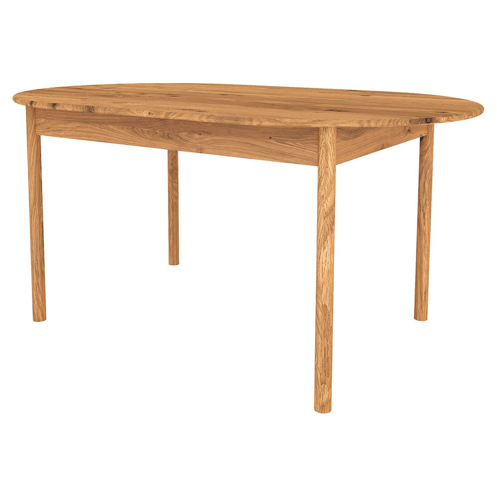 Lomadox Esstisch PORI-165, oval 140x100cm, Eiche massiv geölt