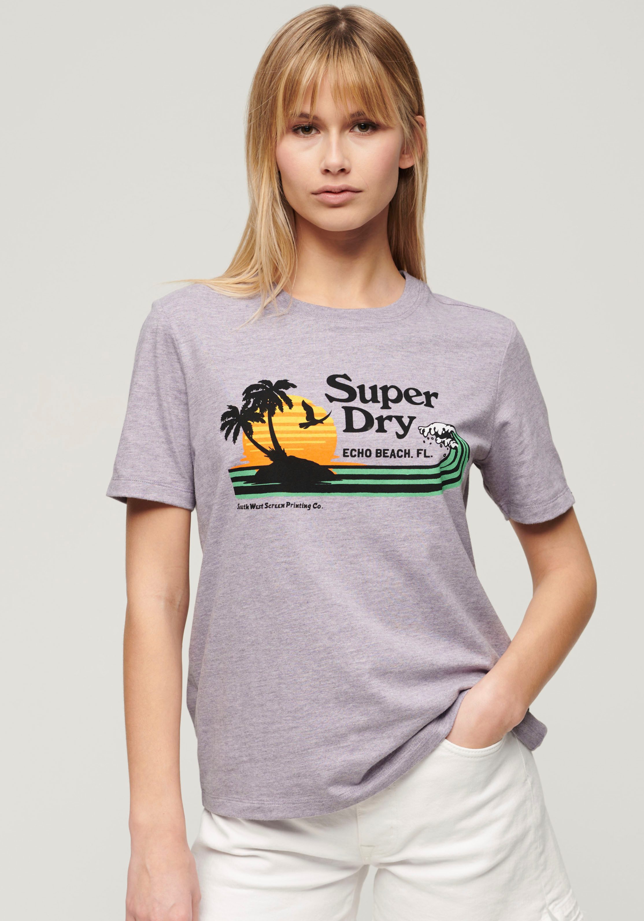 Superdry Print-Shirt OUTDOOR STRIPE RELAXED T SHIRT