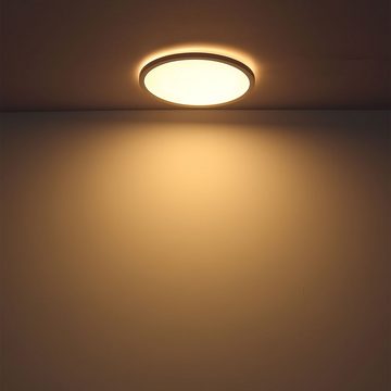 Globo LED Deckenleuchte, LED-Leuchtmittel fest verbaut, Warmweiß, Deckenlampe Badleuchte weiß LED Küchenleuchte IP44 Deckenleuchte