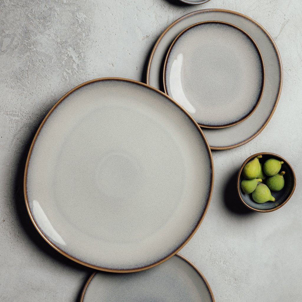 like. by Villeroy & Boch Brotteller Lave Brotteller, (1 St), Steingut, 1 Stck, mikrowellensicher,spülmaschinenfest, Made in Germany