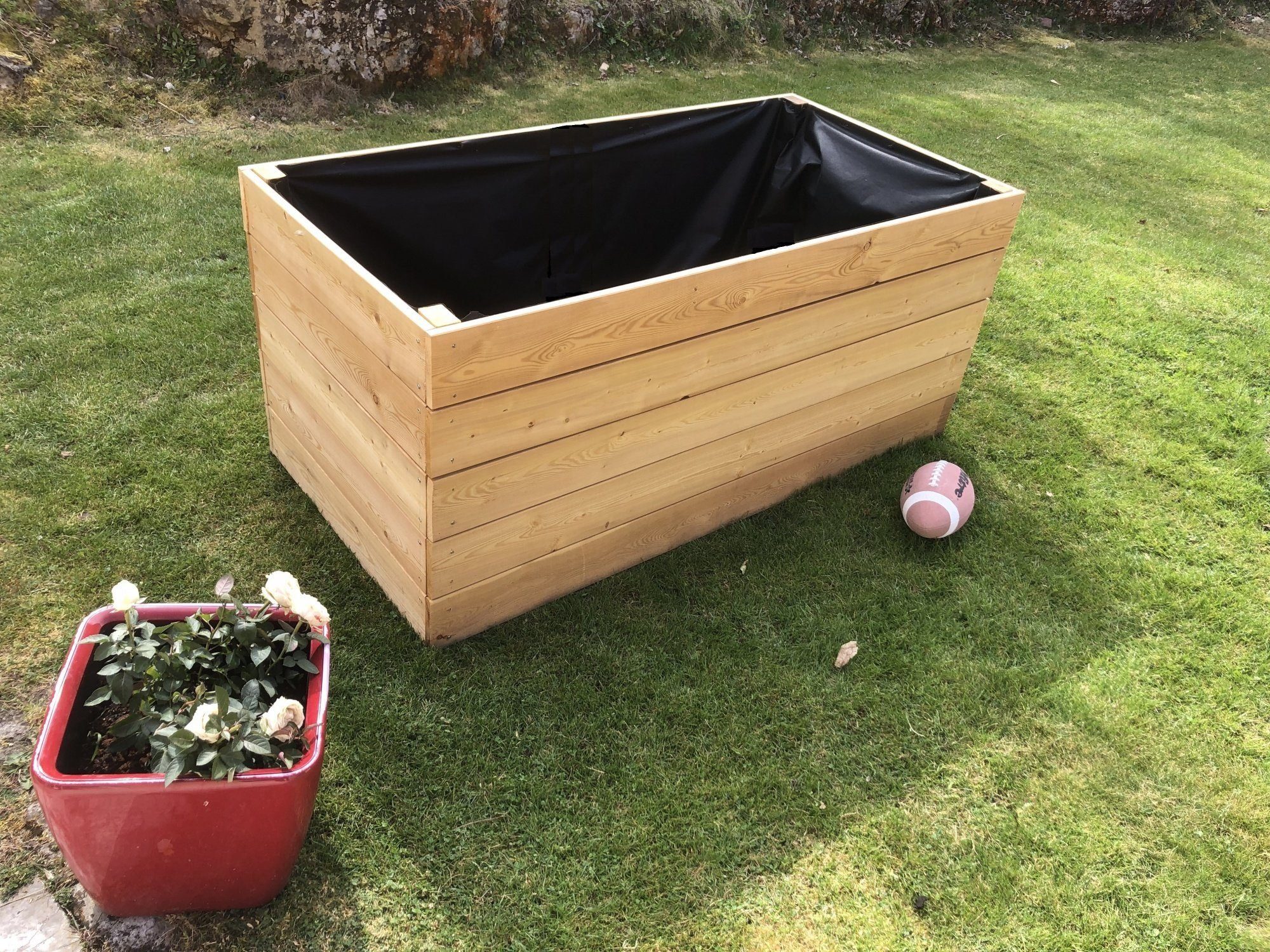Hochbeet Elegantes Hochbeet Höhe 71cm Lärche Pflanzen Kräuter Gemüse