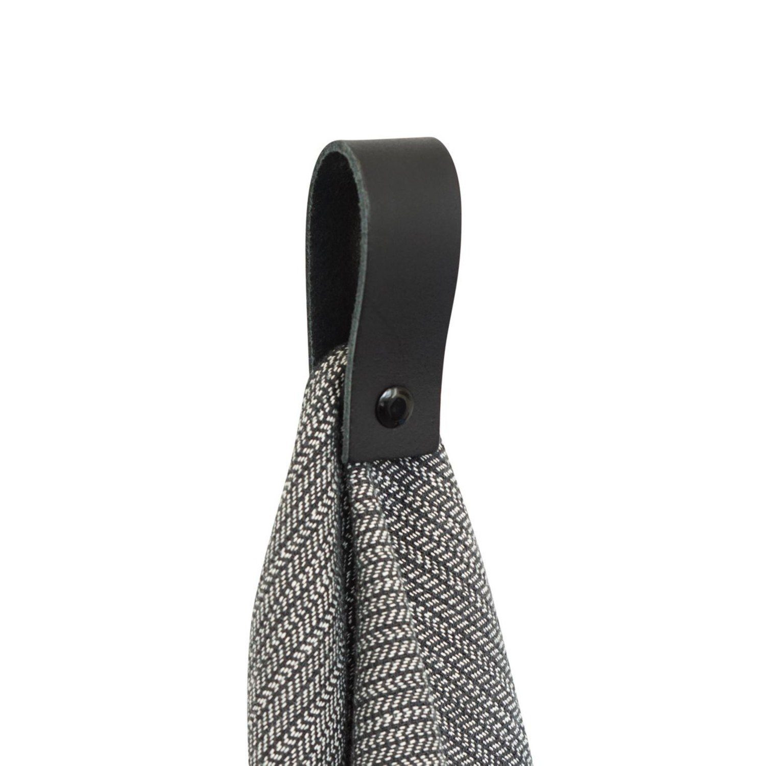 Handles and more Handtuchring Magnetschleife Handtuchhalter Leder taupe