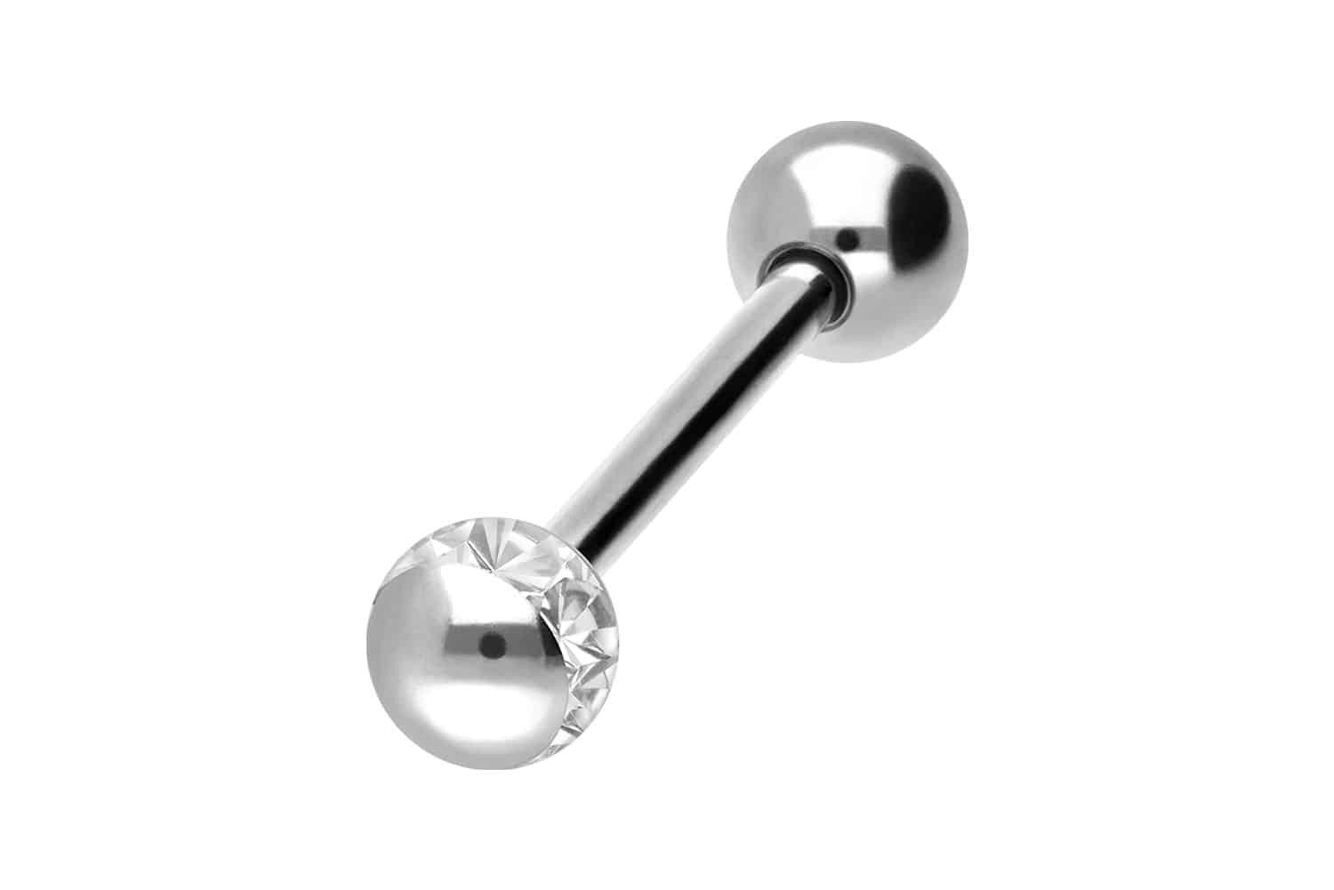 Brustwarzenpiercing Titan Barbell EPOXY-RING- + Titan-Kugel