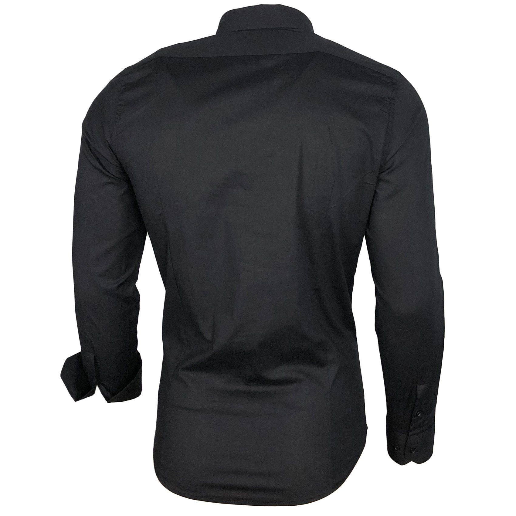 Baxboy Langarmhemd Baxboy Herren Kontrast Hemden Business Freizeit modernes Hemd B-500