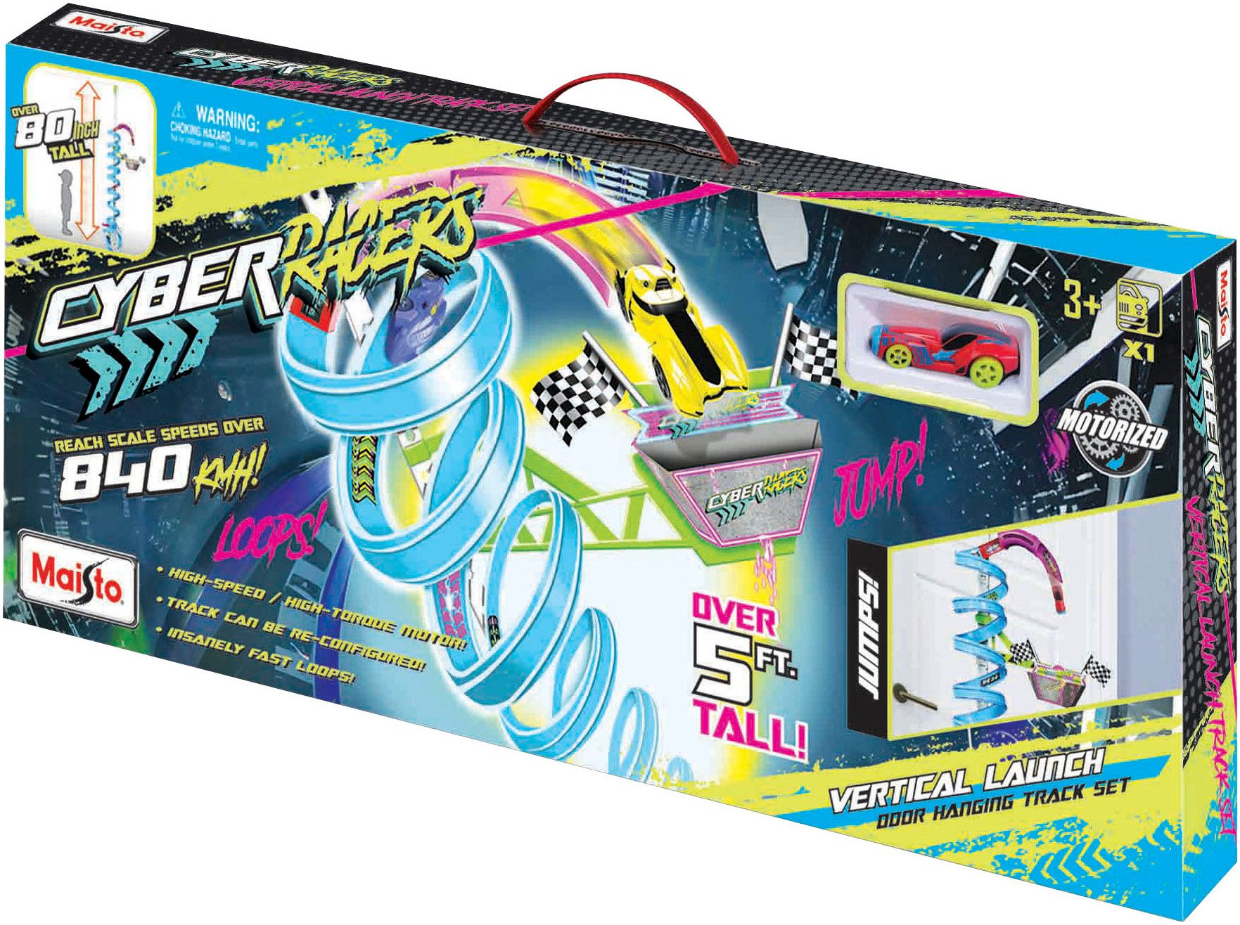 Maisto® Autorennbahn Cyber Racers Door Hoop Playset, inklusive Fahrzeug