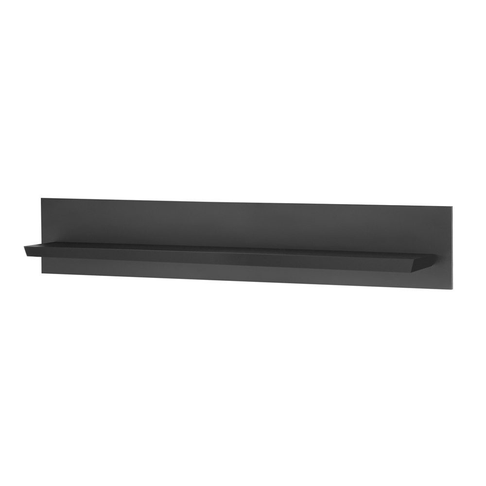 Lomadox Wandregal LORETA-61, 140 cm breit in schwarz matt