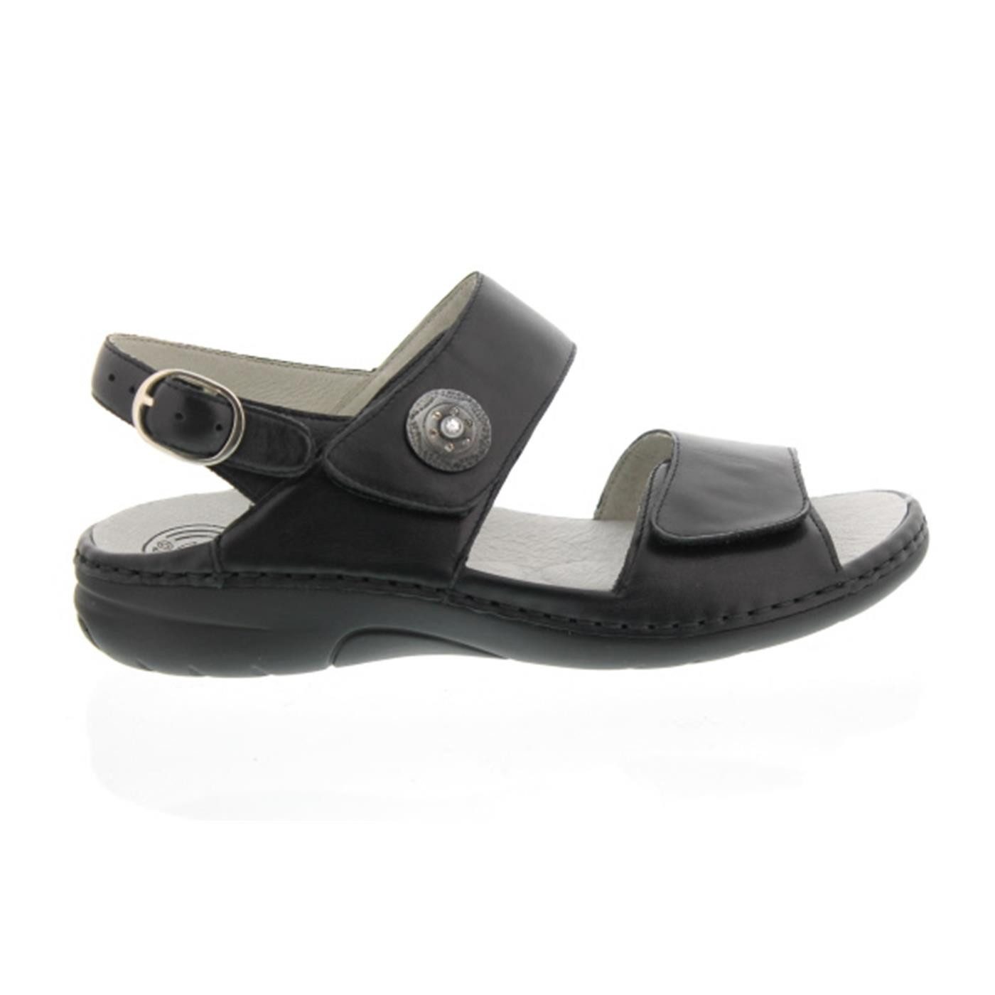 Waldläufer Waldläufer Sandalette Gunna 204001-186-001, Glattleder, Schwarz, Pro-A Sandale