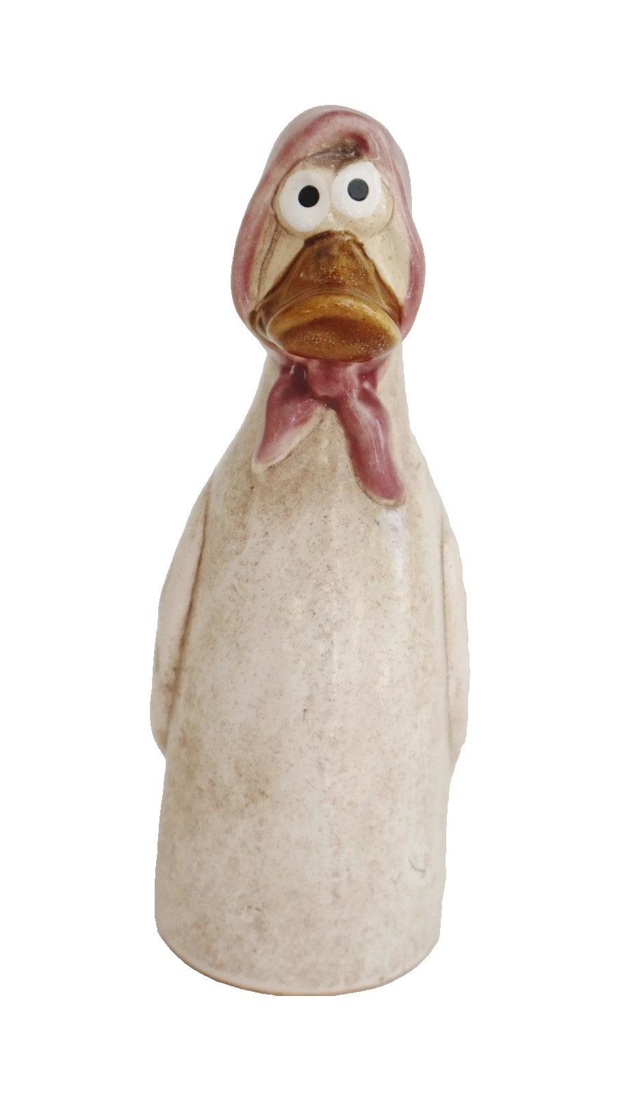 Kaufhaus le petit Tierfigur Gartenstecker Zaunhocker Ente Gans Garten Vogel Skulptur Figur Objekt, Zaunsitzer Zaunfigur Dekofigur Dekoskulptur Dekoobjekt aus Keramik