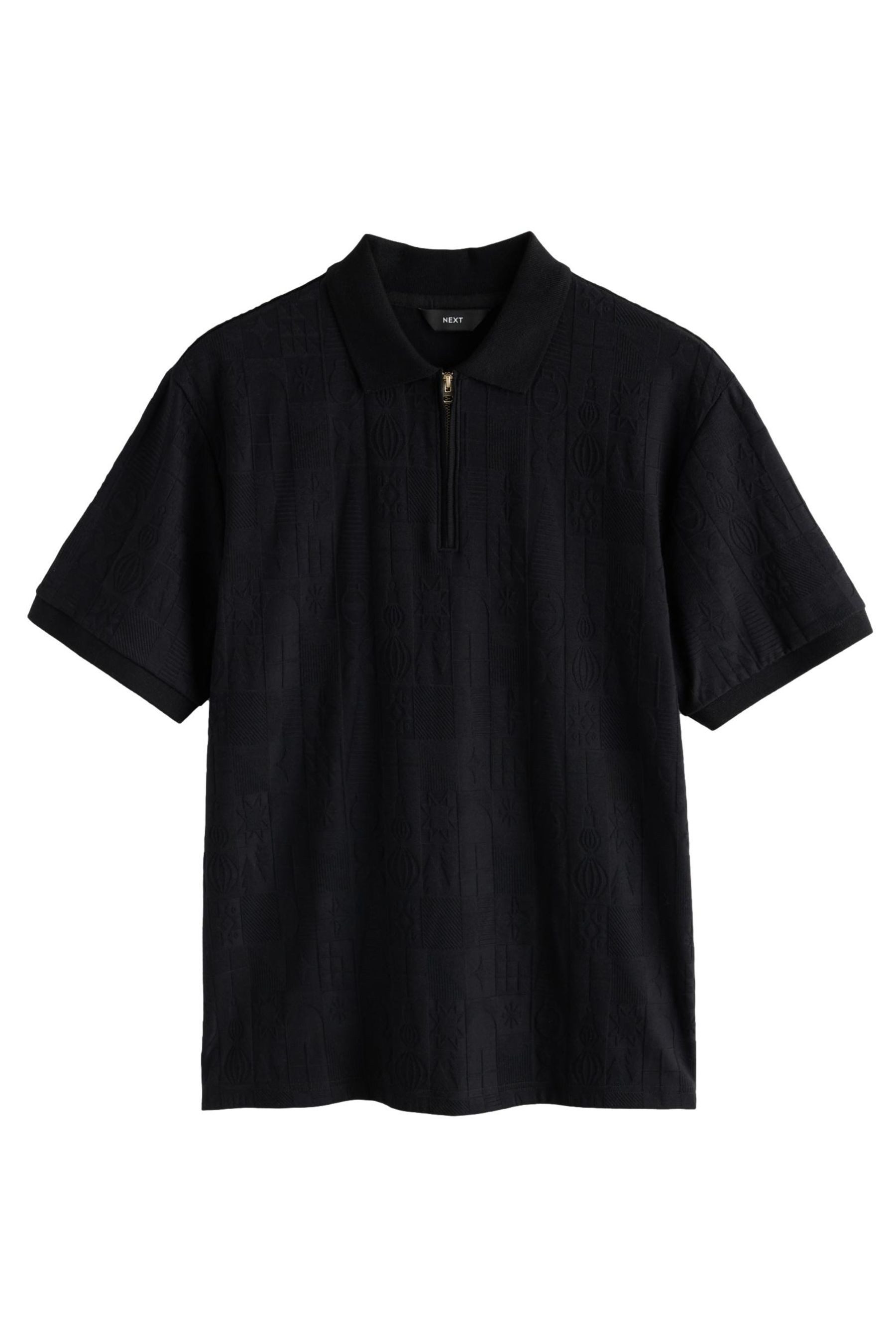 Next Poloshirt Weihnachtliches Poloshirt mit Jacquard-Struktur (1-tlg)