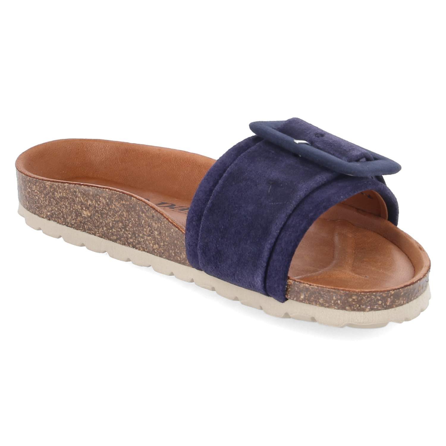 Palado Palado Flache Pantoletten PALA-251-781123-03 Damen Rauleder blue Pantolette – Bild 5 von 5