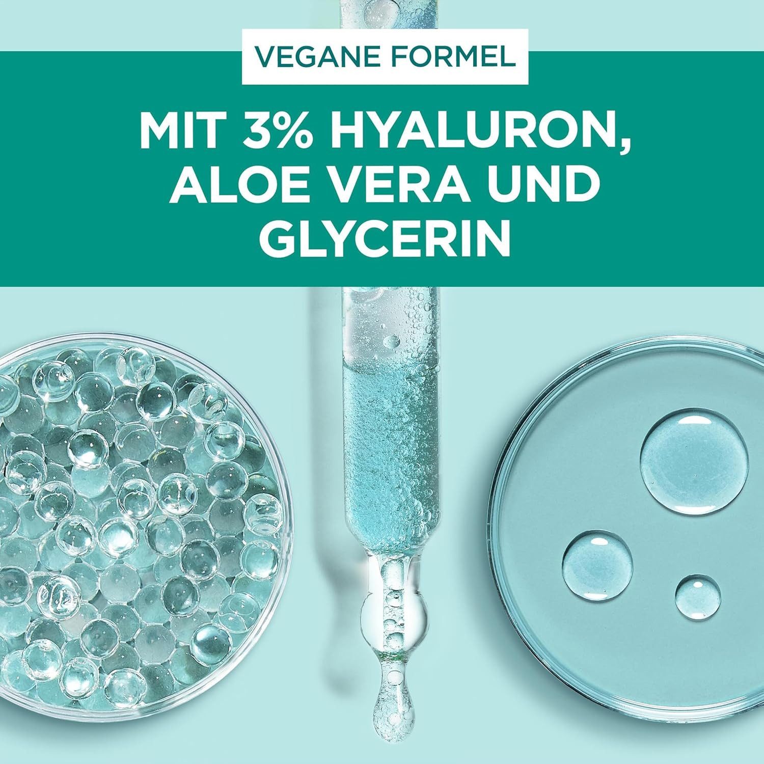GARNIER Gesichtsserum Garnier Feuchtigkeitsspendendes Serum, Aloe Vera und Hyaluronsäure