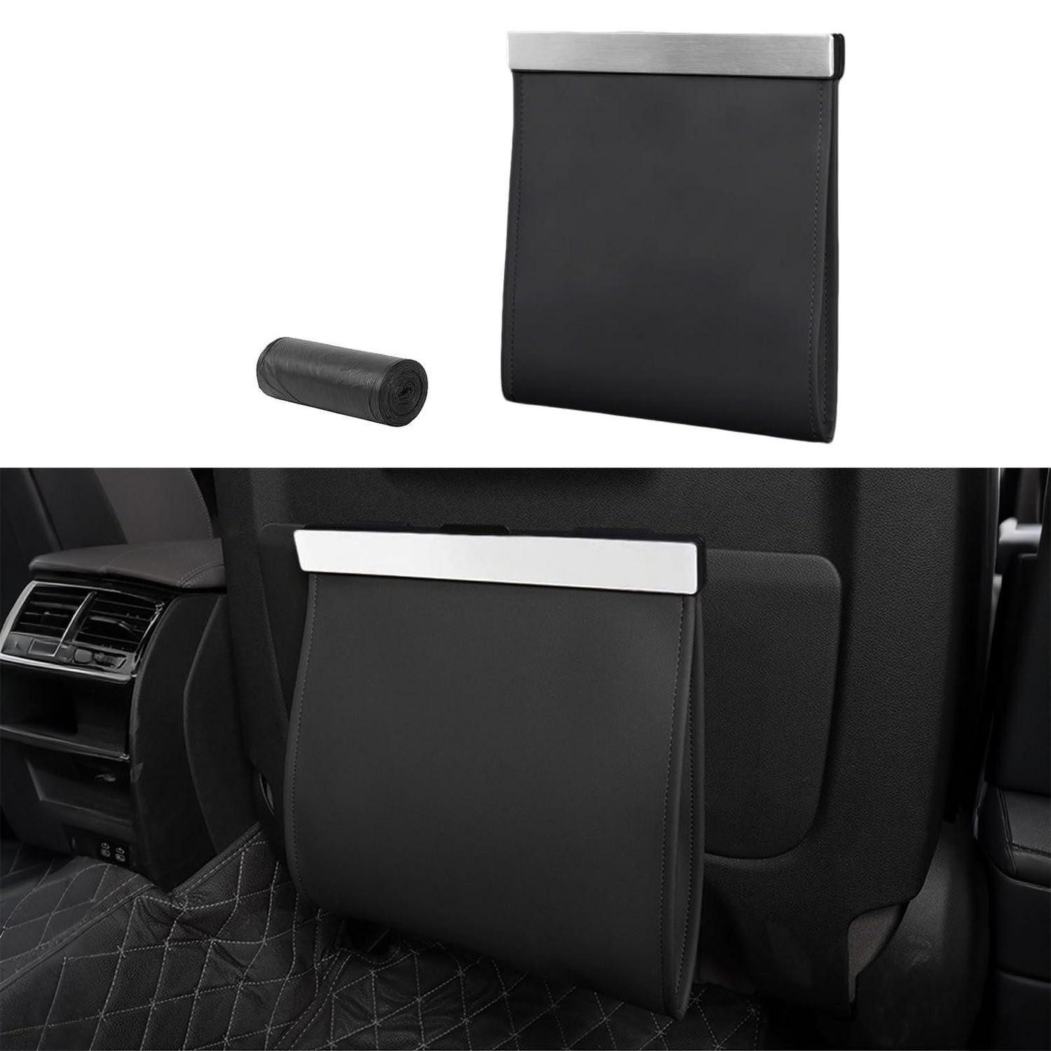 LuxusKollektion Mülleimer Auto Mülleimer Leder Klappbar mit Magnetverschluss
