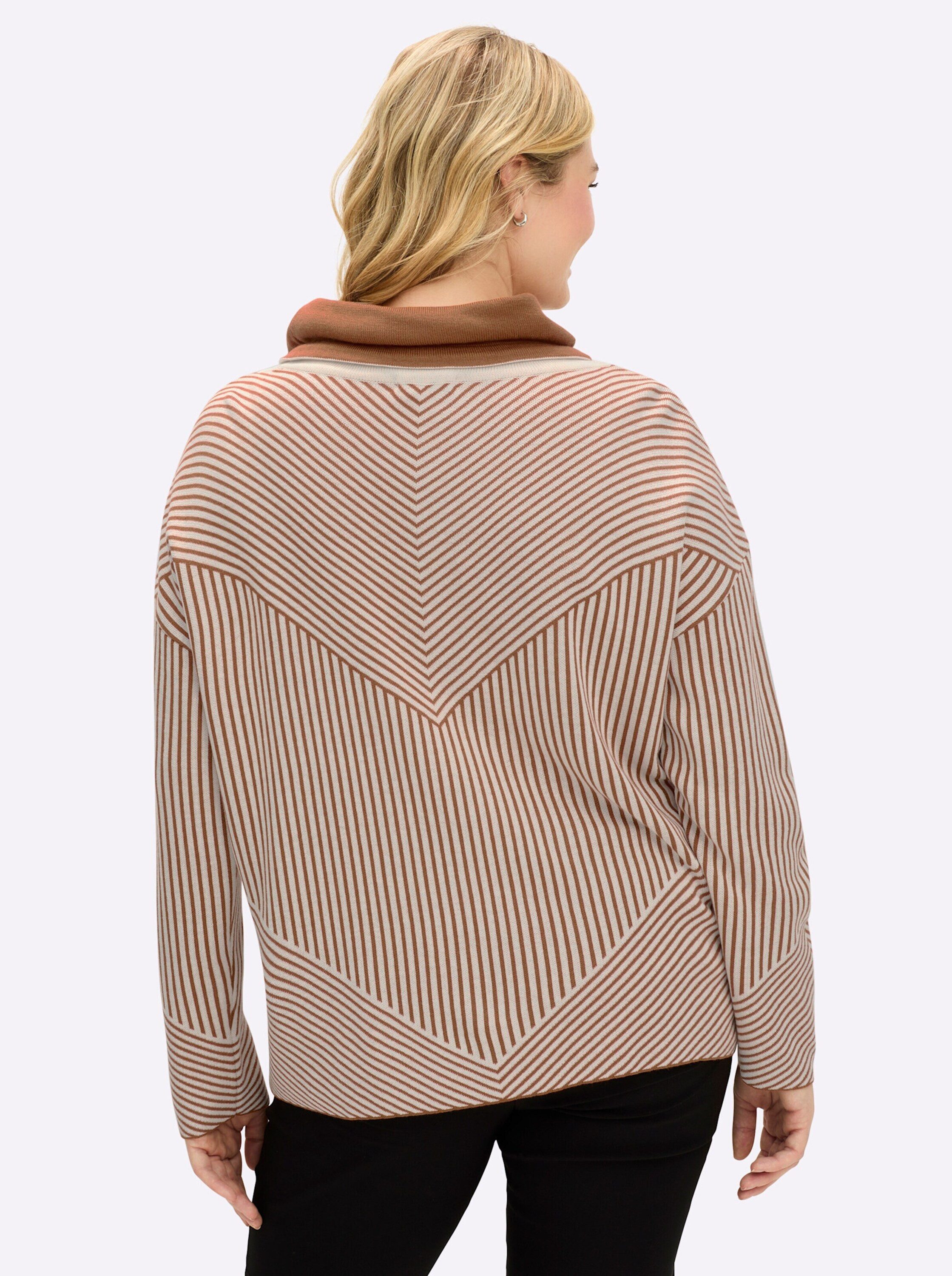 creation L Strickpullover Pullover Langarm Jacquard, Jersey