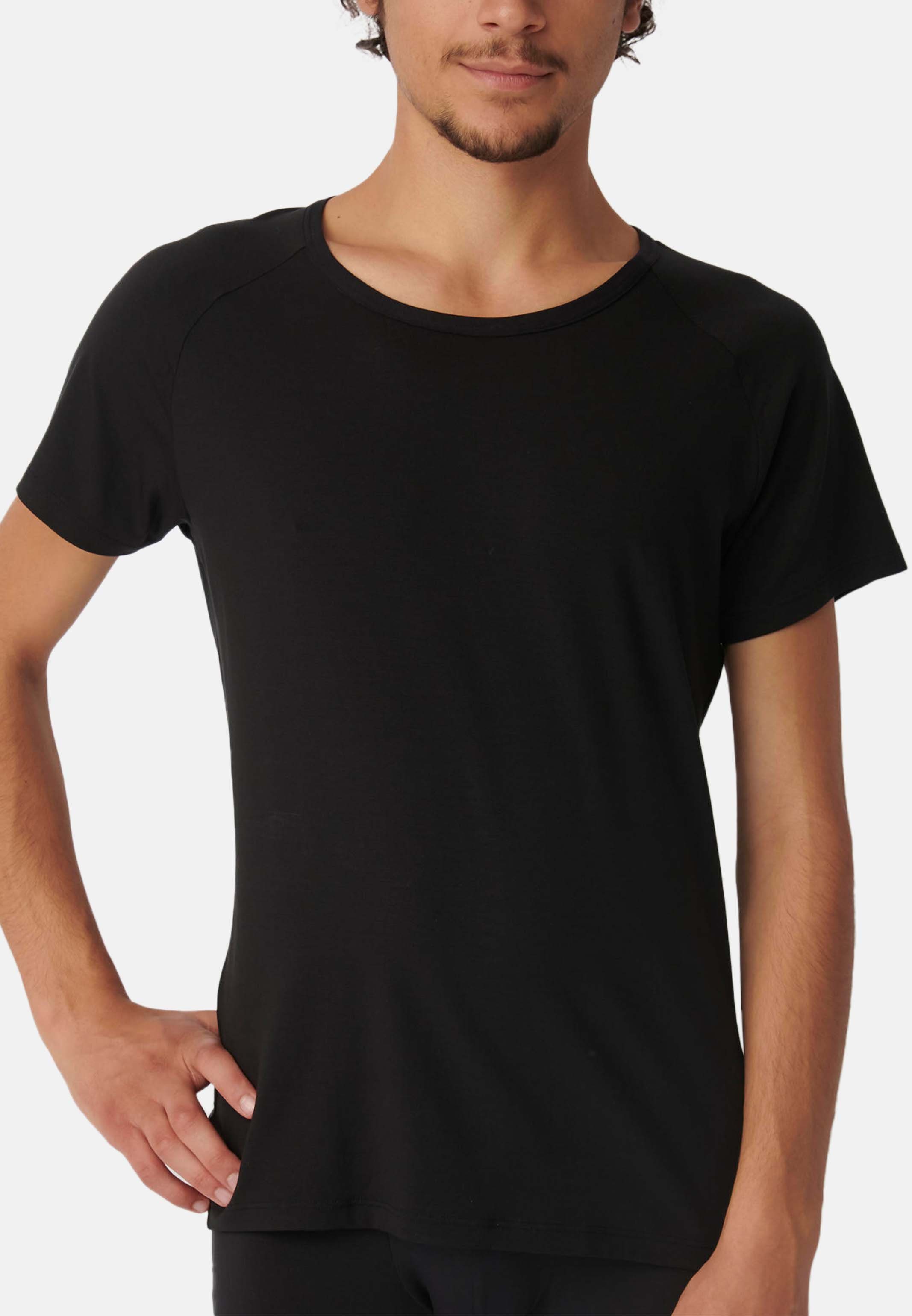 Sloggi Unterhemd Ever Soft (1-St) Unterhemd / Shirt Kurzarm - Unterhemd mit kurzen Ärmeln Schwarz