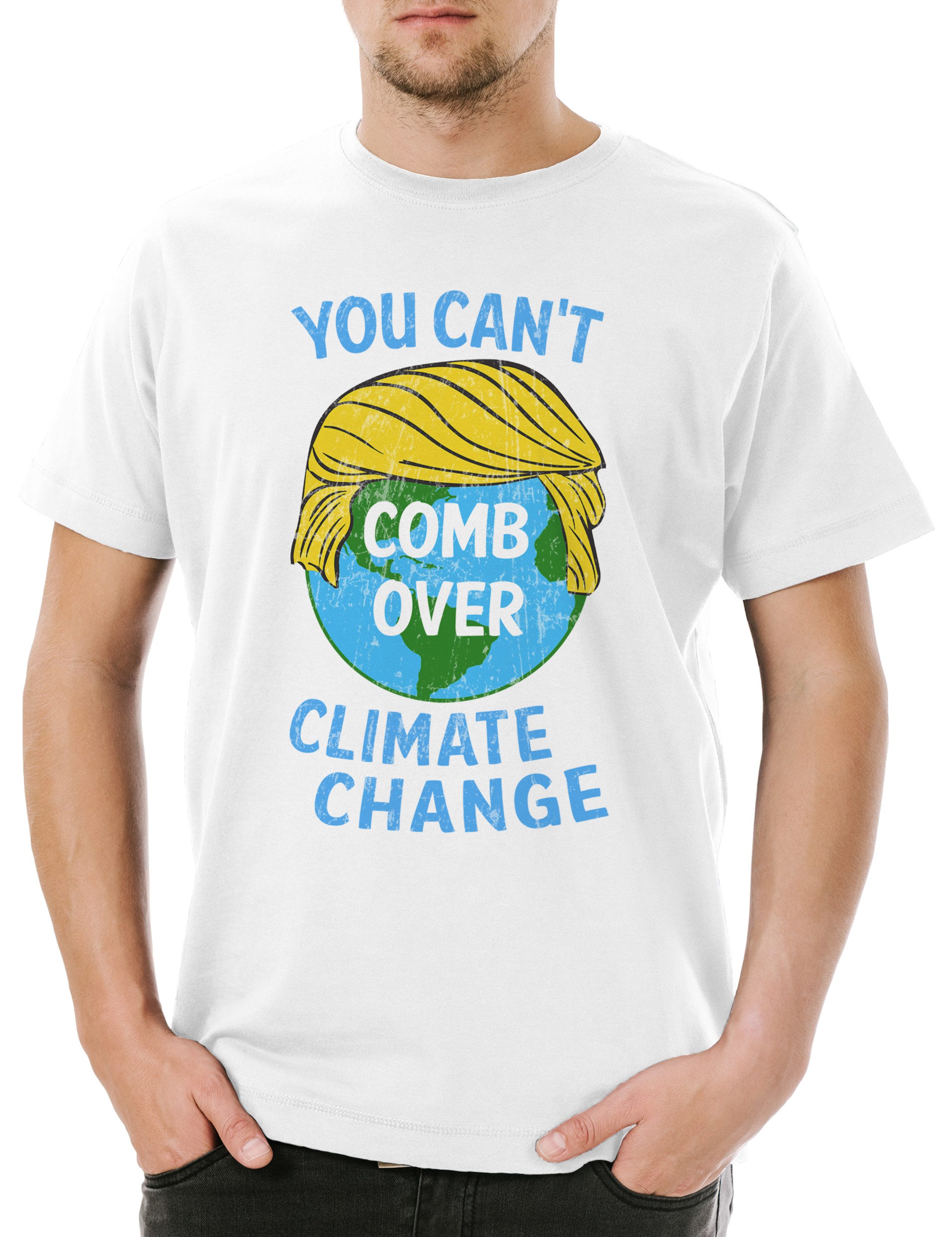 Print-Shirt Climate Change Herren T-Shirt Öko Eco Green Energy Umweltschutz