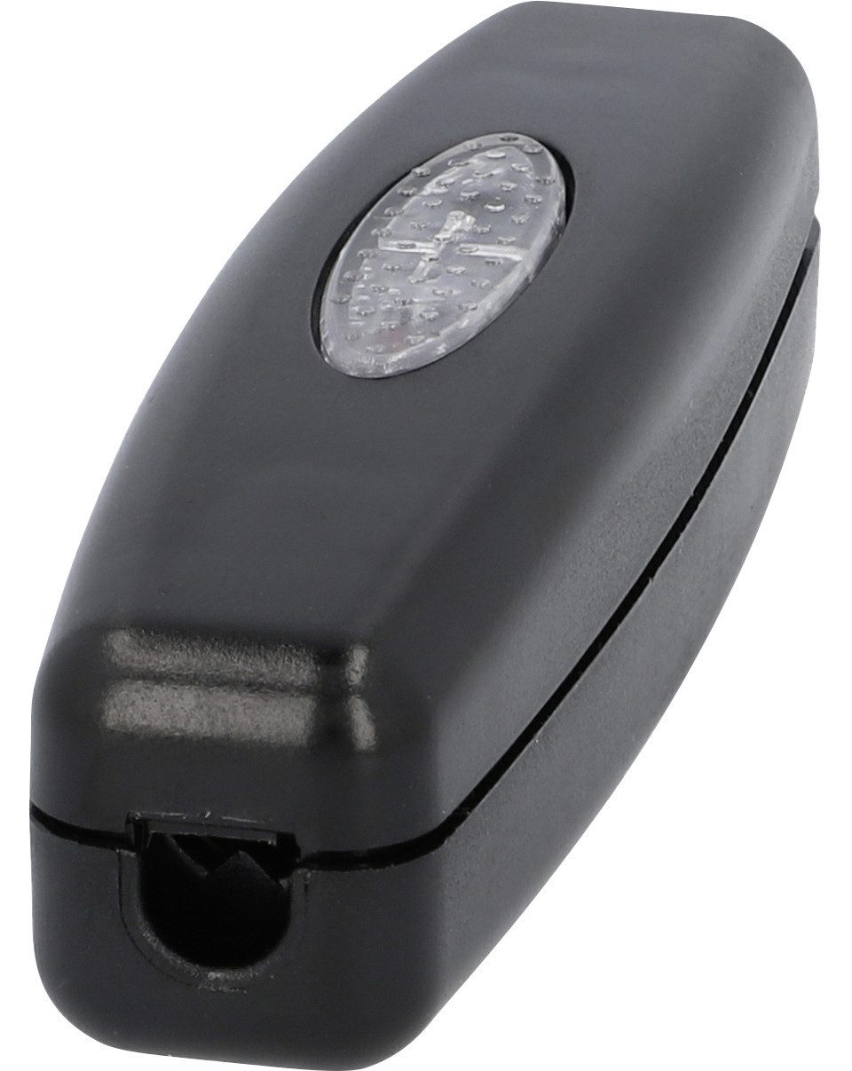 UNITEC Aufputz-Einspeise-Steckdose Unitec Schnur-Dimmer für LED 4 - 100 W schwarz